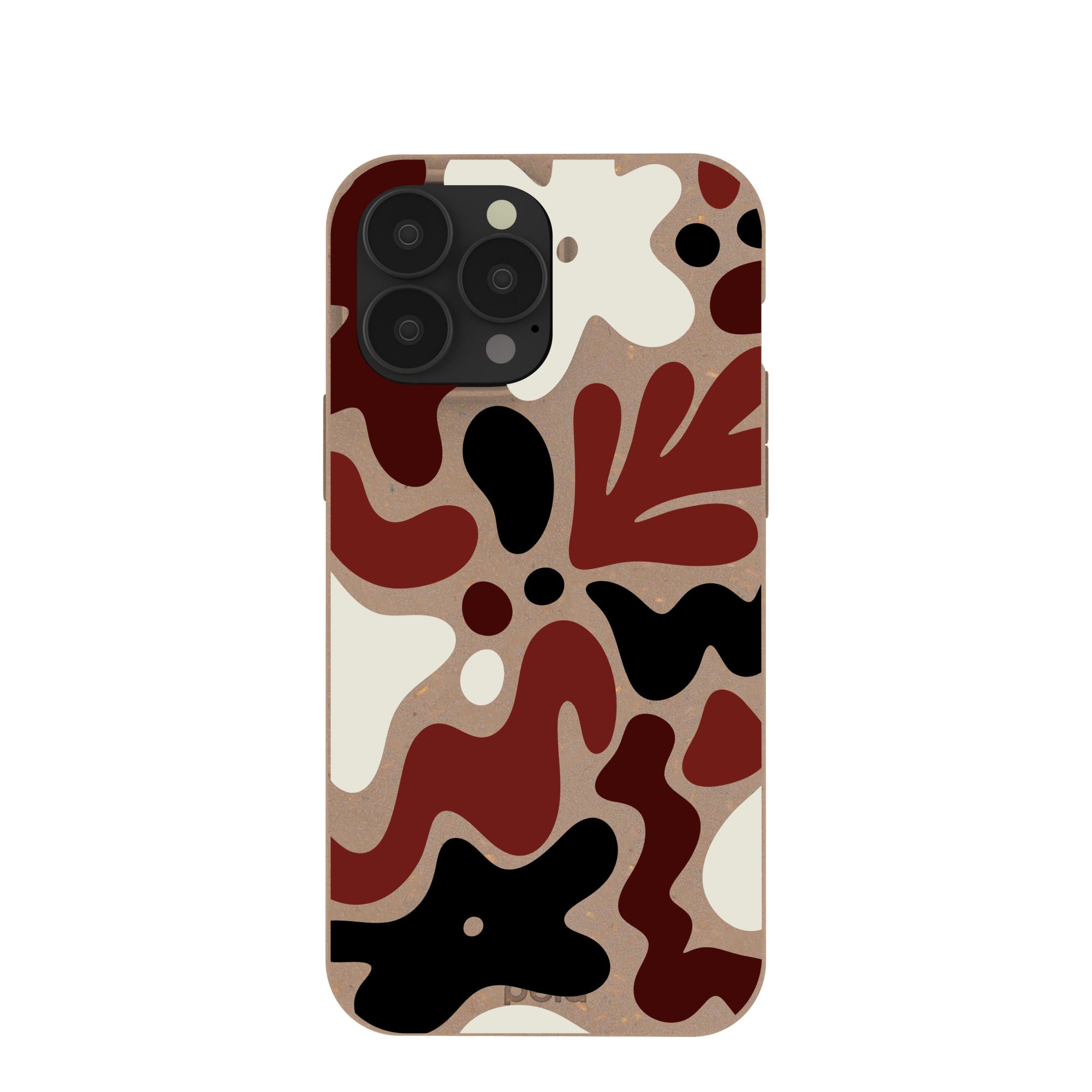 Chocolate Brown Earthy Curves iPhone 13 Pro Max Case Refurbished - Pela Case refurbished available on Cerqular