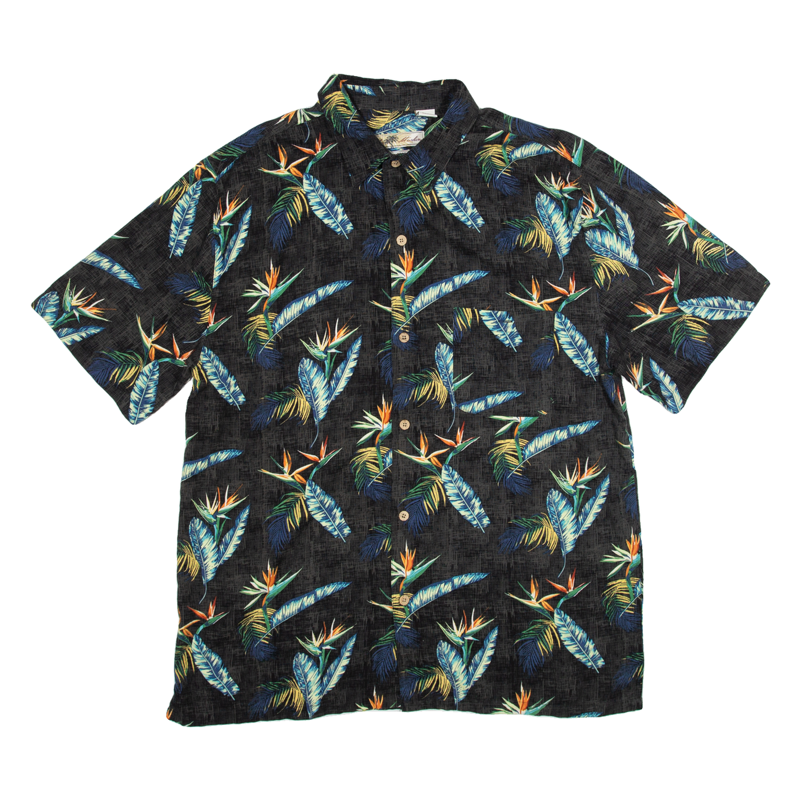 JOE MARLIN Comfort Fit Mens Hawaiian Shirt Black Floral XL Refurbished - N/A refurbished available on Cerqular