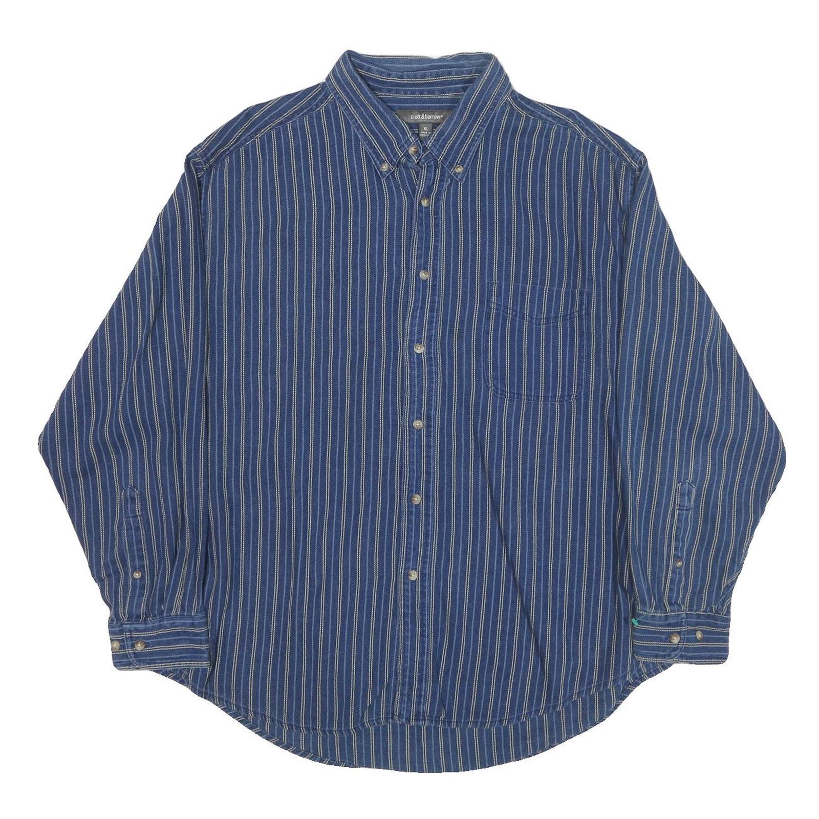 Buy CROFT & BARROW Mens Blue Striped Shirt XL Button-Down Collar Cotton Blend Casual Refurbished - $25.99 CROFT & BARROW Mens Blue Striped Shirt XL Button-Down Collar Cotton Blend Casual Refurbished - N/A refurbished available on Cerqular