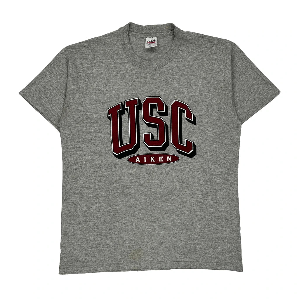 Buy Made In USA Single Stitch USc Aiken Anvil College T-Shirt - Large Grey Cotton Blend Refurbished - $33.49 Made In USA Single Stitch USc Aiken Anvil College T-Shirt - Large Grey Cotton Blend Refurbished - Thrifted (note: this is a term often used to describe second- refurbished available on Cerqular