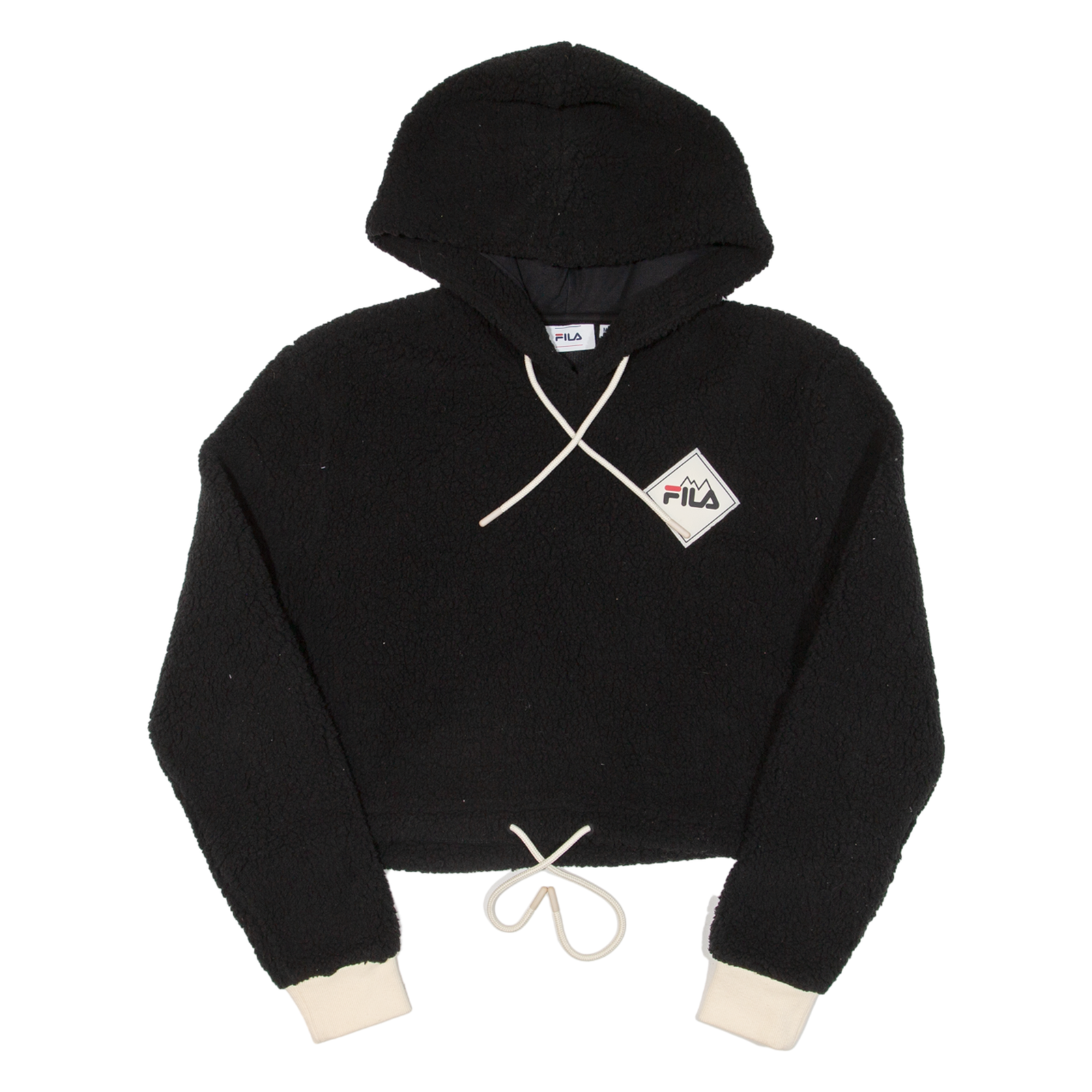 FILA Cropped Womens Black Hoodie M Refurbished - N/A refurbished available on Cerqular
