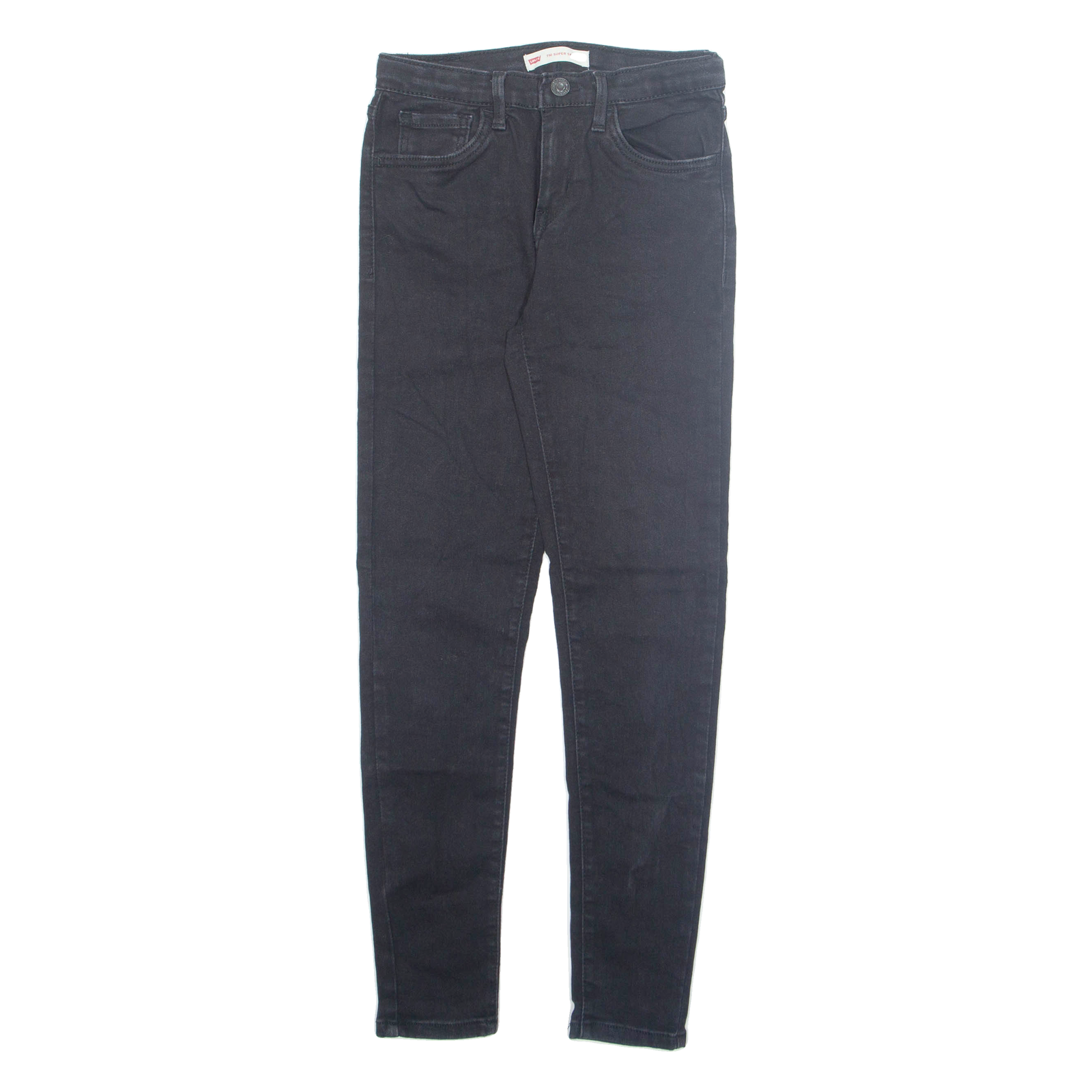 LEVI'S Womens Jeans Black Regular Tapered W24 L26 Refurbished - N/A refurbished available on Cerqular