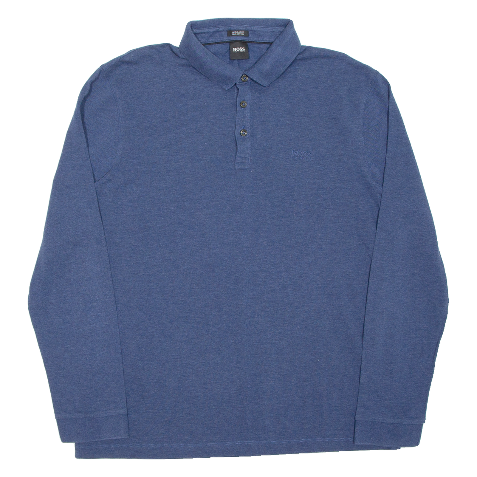 BOSS Mens Polo Shirt Blue Long Sleeve XL Refurbished - N/A refurbished available on Cerqular