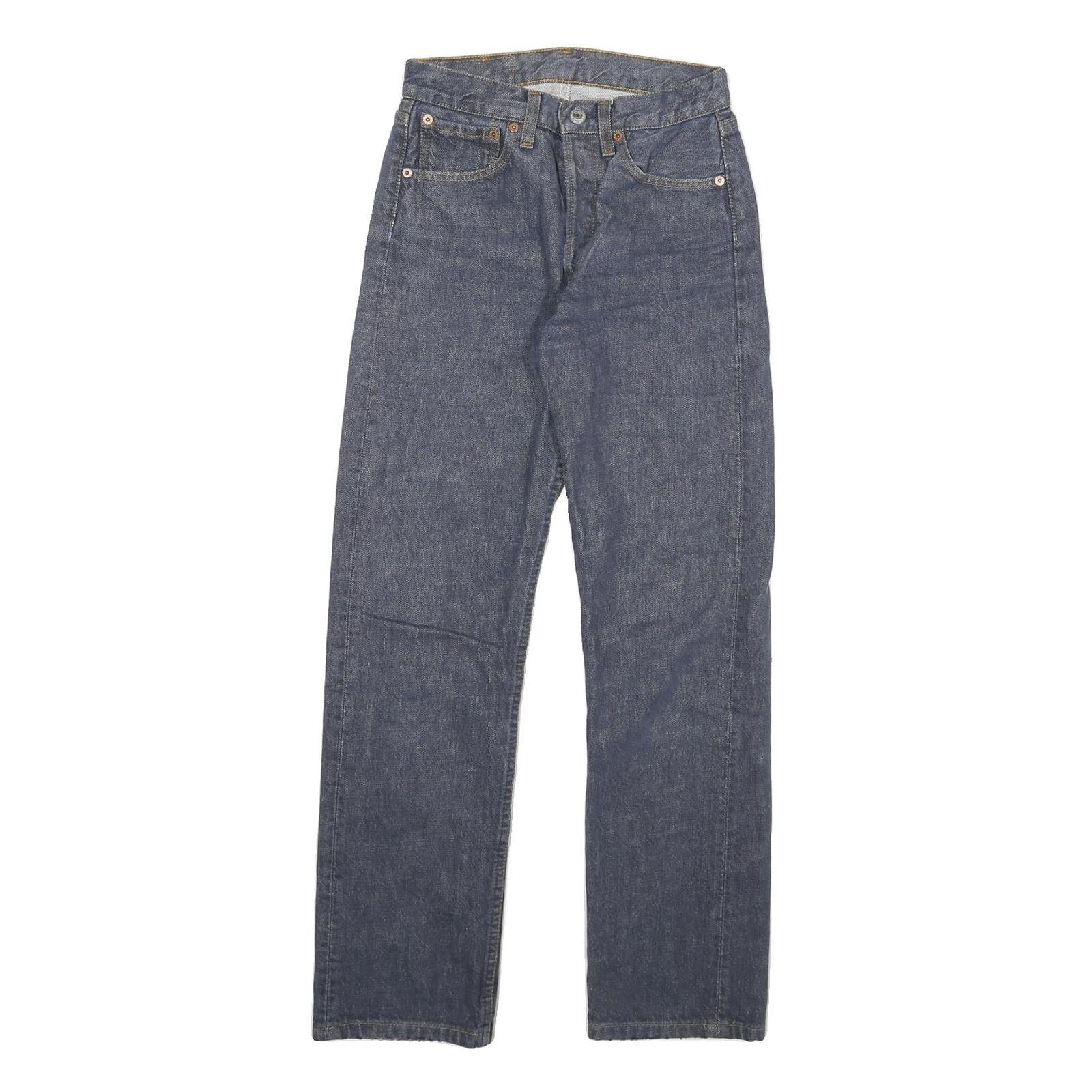 LEVI'S 501 Mens Jeans Blue Regular Straight Denim Medium W24 L28 Classic Button Refurbished - N/A refurbished available on Cerqular