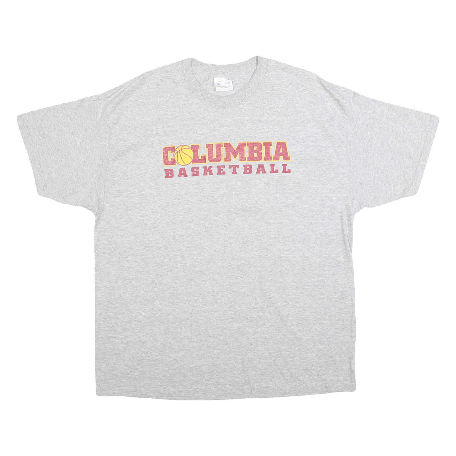 PORT & COMPANY Mens Grey Columbia Basketball Graphic T-Shirt XL Crew Neck Short Refurbished - N/A refurbished available on Cerqular