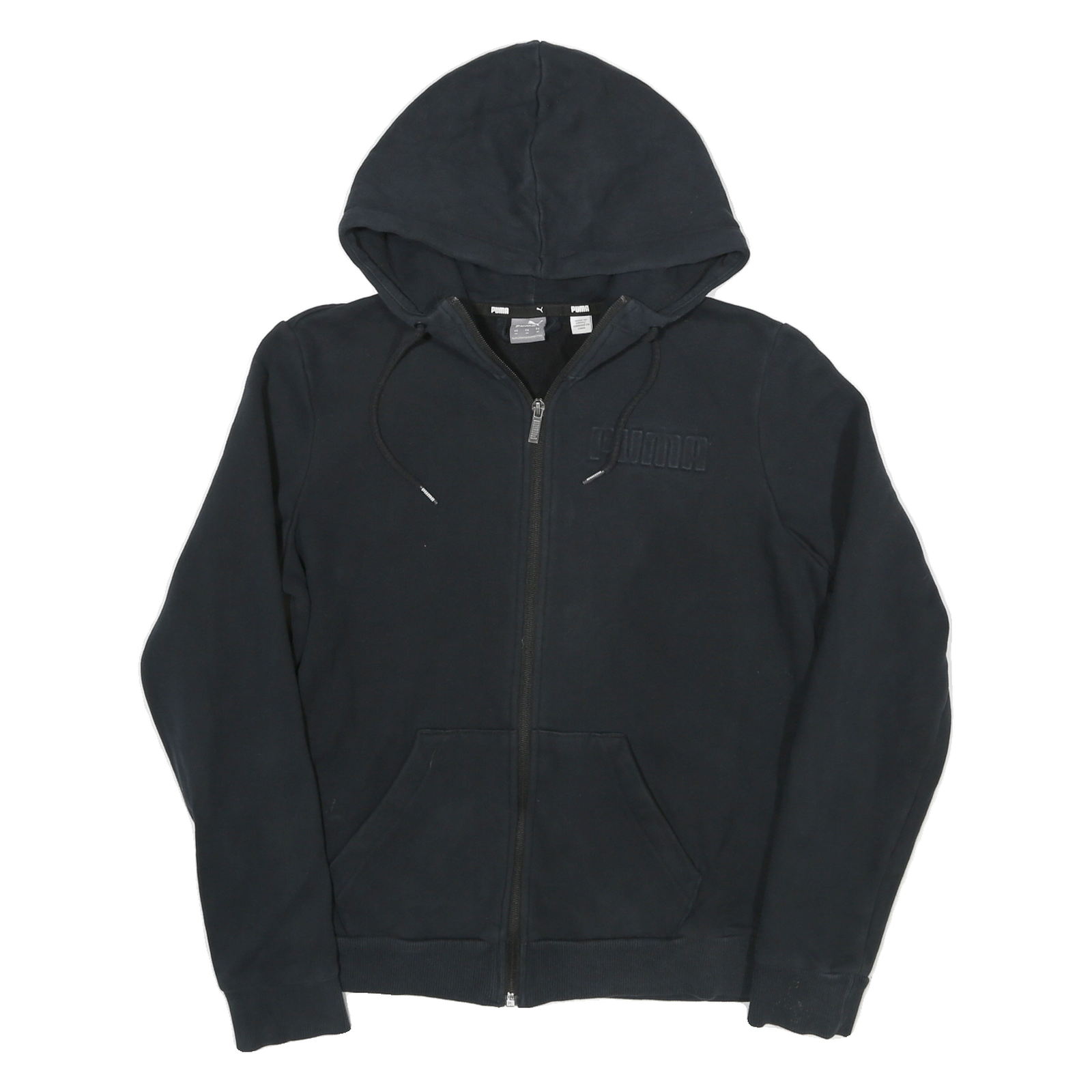 PUMA Womens Black Hoodie M Cotton Blend Full Zip Casual Sweatshirt Refurbished - N/A refurbished available on Cerqular