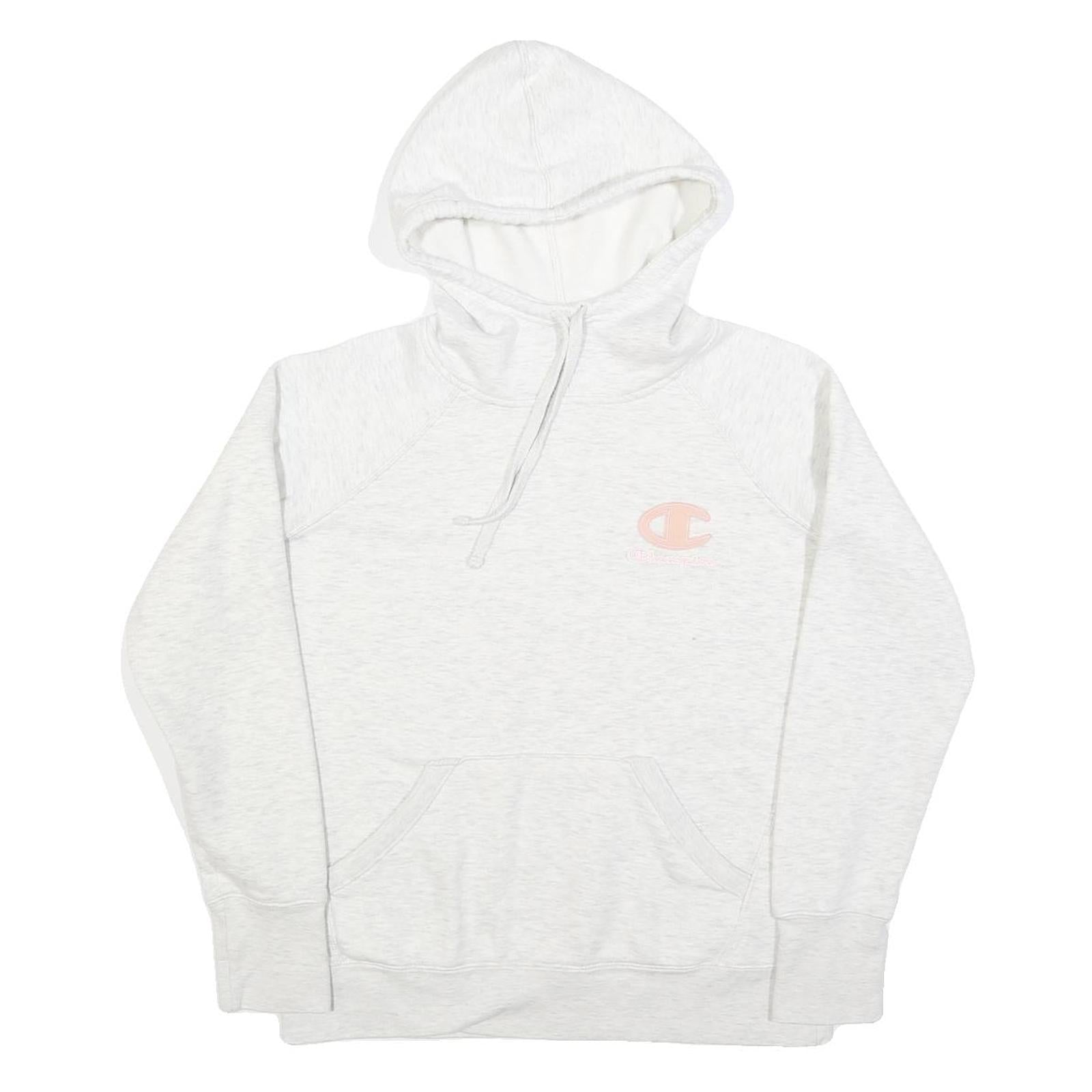 CHAMPION Womens White & Pink Logo Pullover Hoodie S Casual Sporty Sweatshirt Refurbished - N/A refurbished available on Cerqular