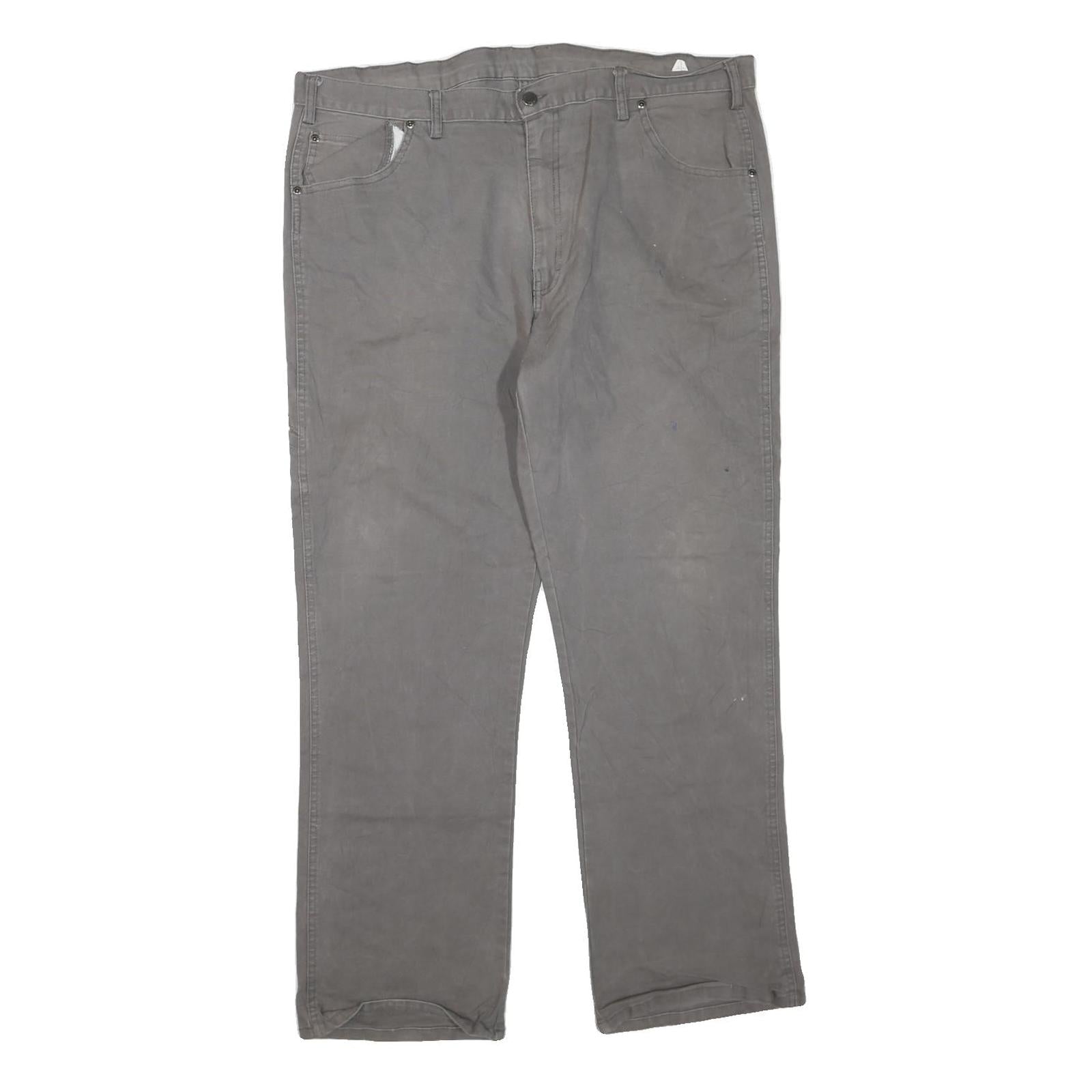 DICKIES Mens Jeans Grey Regular Straight Denim W42 L30 Workwear Zip Closure Refurbished - N/A refurbished available on Cerqular