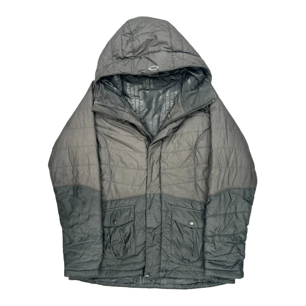 Oakley Puffer - Medium Grey Polyester Refurbished - Thrifted (note: this is a term often used to describe second- refurbished available on Cerqular