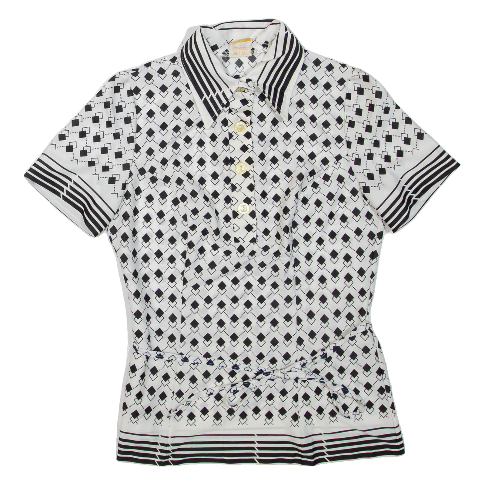 Buy Womens Printed Shirt Black Collared Geometric L Refurbished - $16.89 Womens Printed Shirt Black Collared Geometric L Refurbished - N/A refurbished available on Cerqular