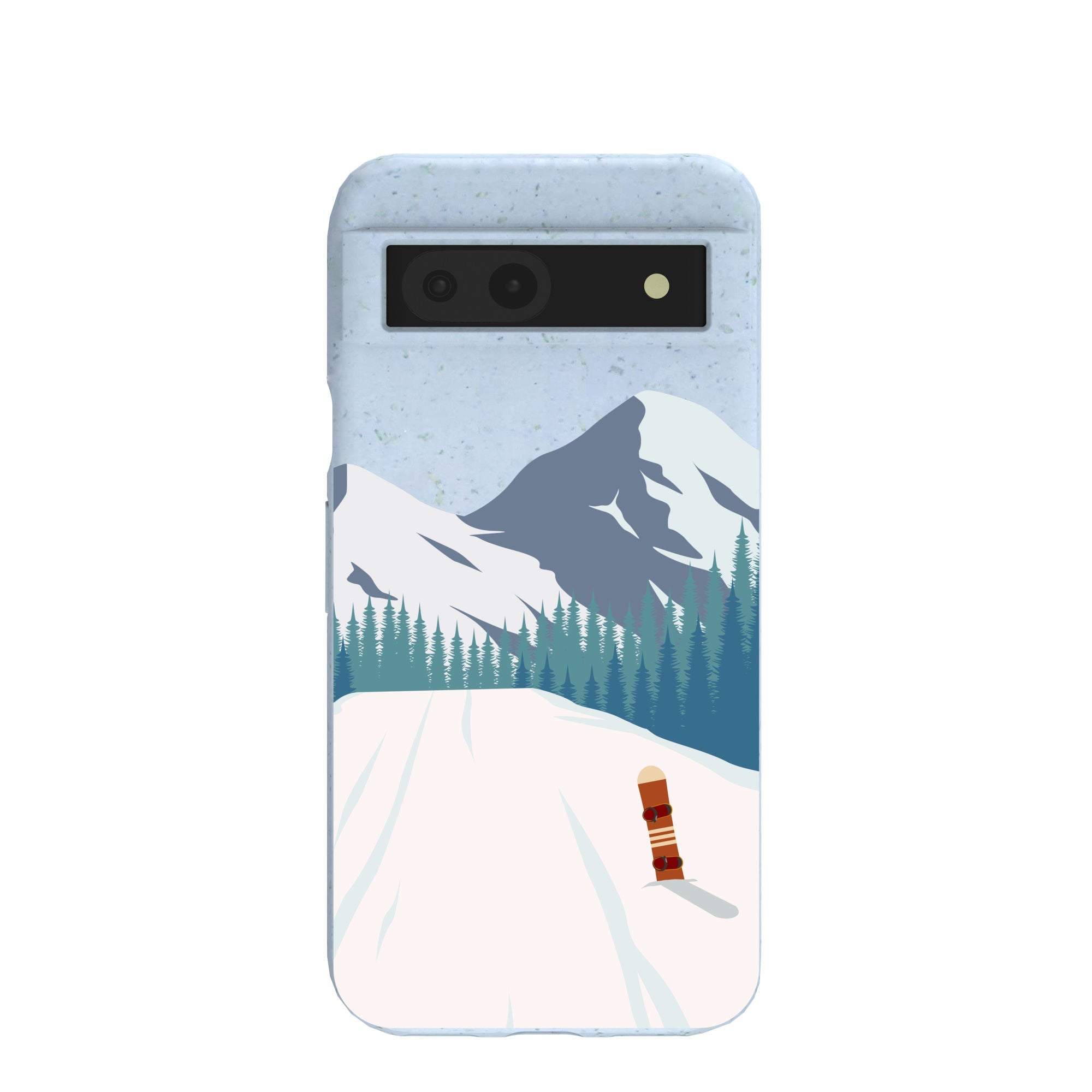 Powder Blue Shredding Peaks Google Pixel 8a Case Refurbished - Pela Case refurbished available on Cerqular