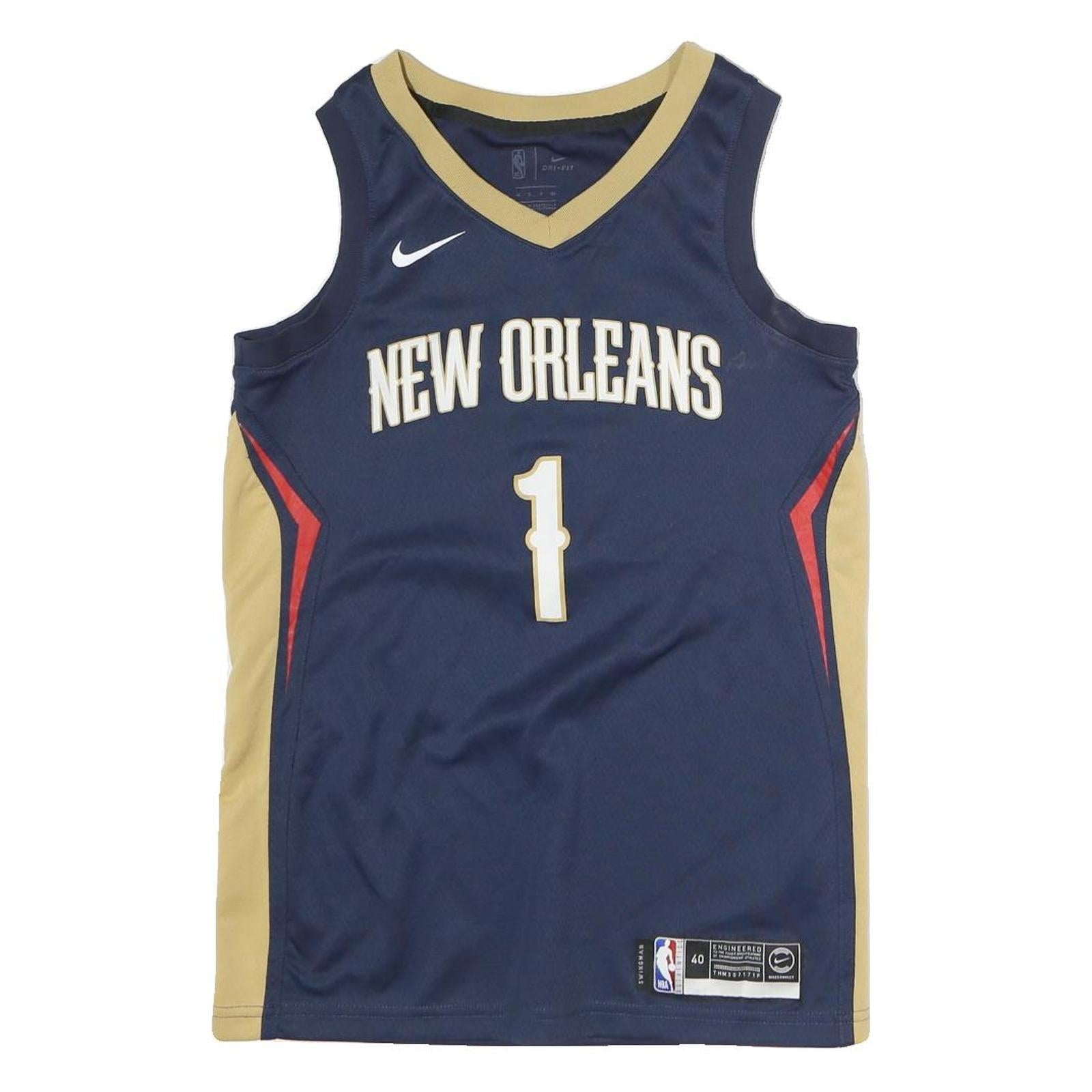 NIKE Mens Blue & Beige New Orleans Basketball Jersey S Sleeveless V-Neck Refurbished - N/A refurbished available on Cerqular