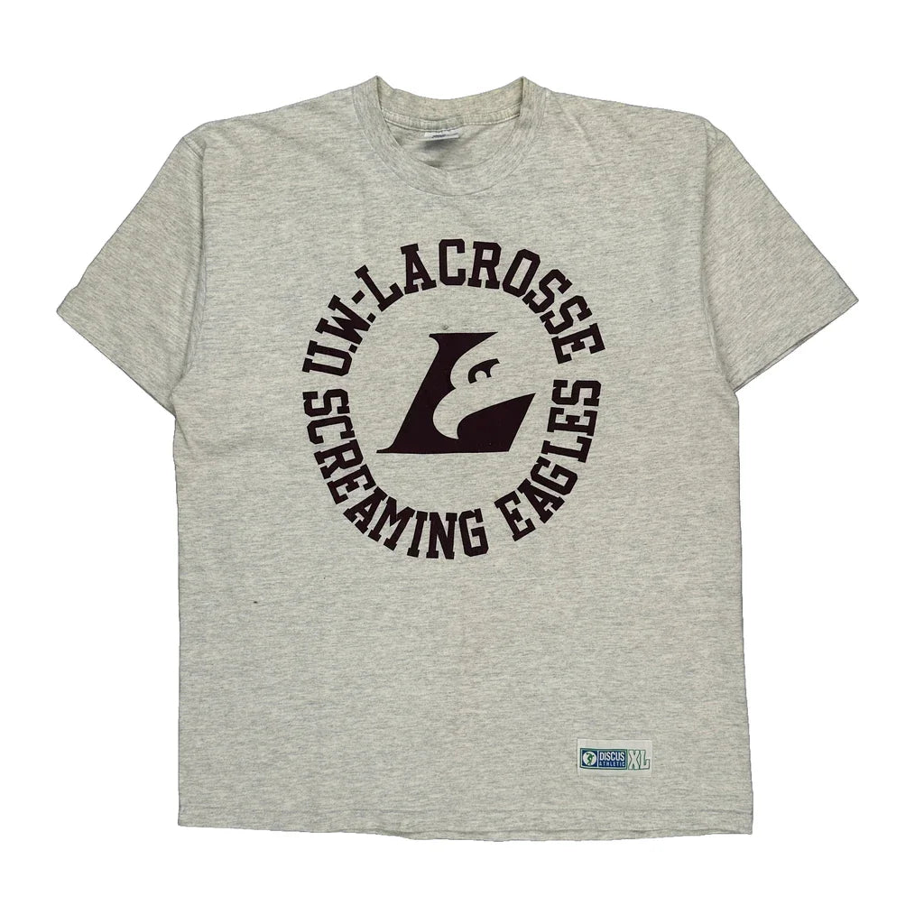 Buy Uw Lacrosse Screaming Eagles Discus College T-Shirt - XL Grey Cotton Refurbished - $33.49 Uw Lacrosse Screaming Eagles Discus College T-Shirt - XL Grey Cotton Refurbished - Thrifted (note: this is a term often used to describe second- refurbished available on Cerqular