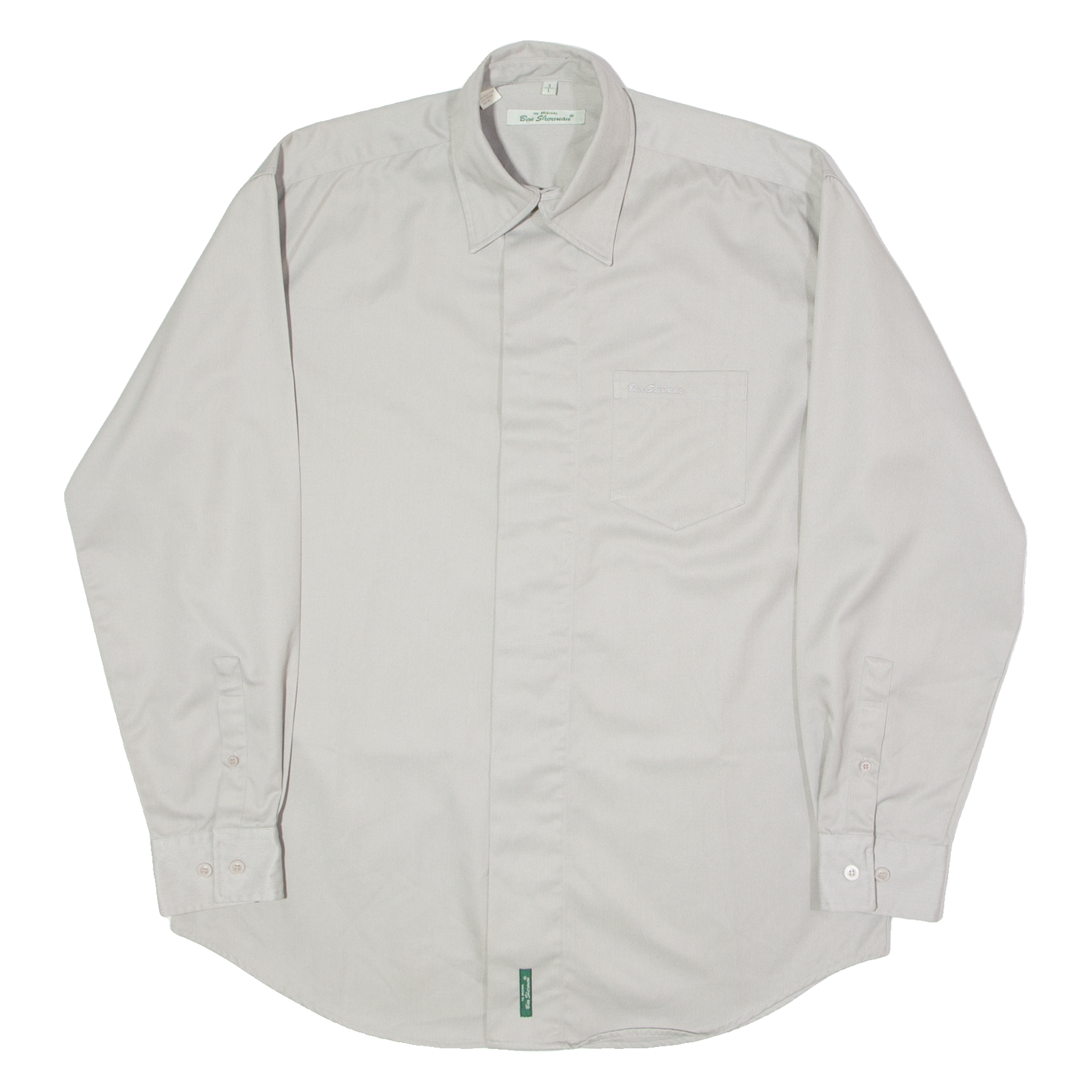 BEN SHERMAN Mens Plain Shirt Grey 90s Long Sleeve L Refurbished - N/A refurbished available on Cerqular