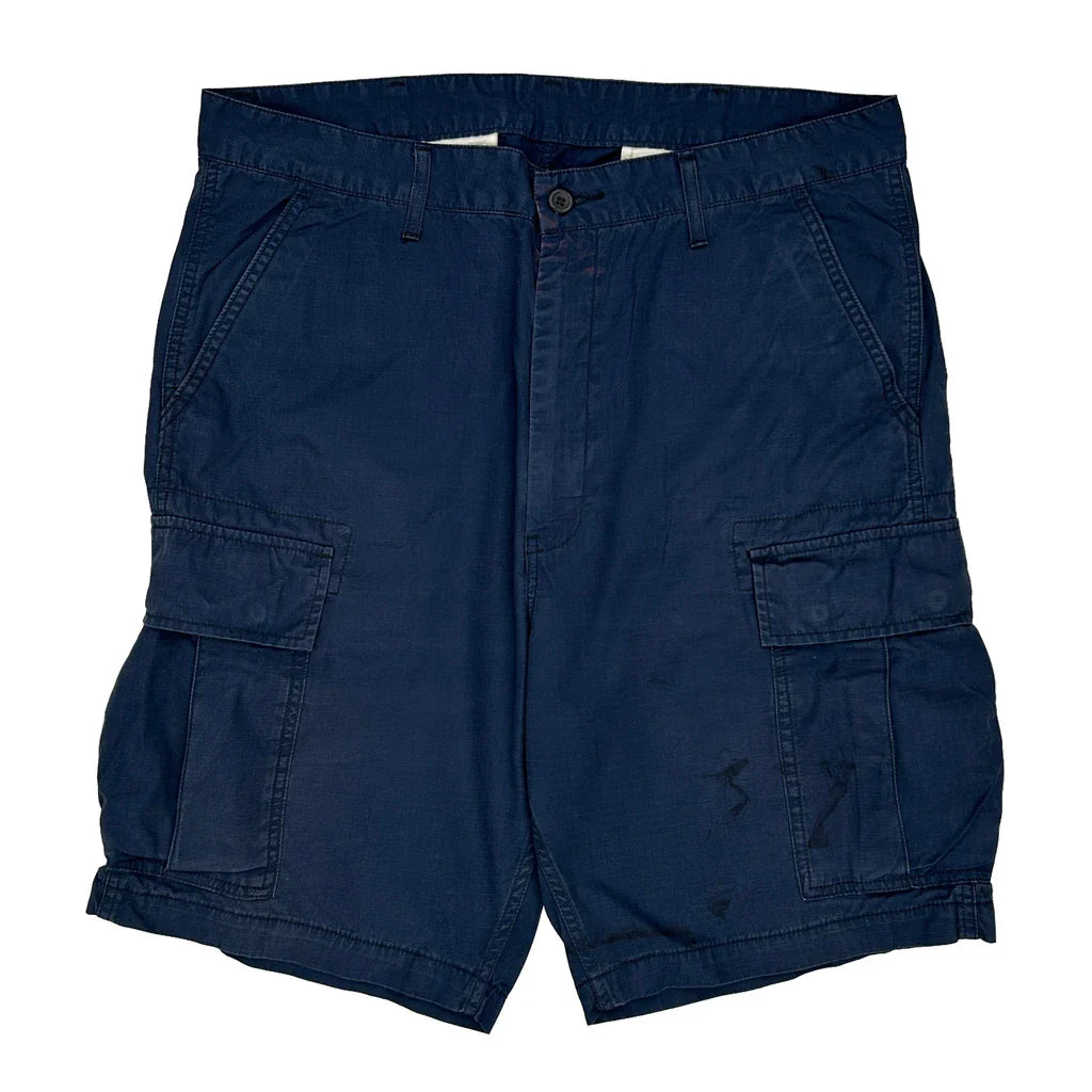 Buy Levis Cargo Cargo Shorts - 36W 11L Blue Cotton Refurbished - $22.77 Levis Cargo Cargo Shorts - 36W 11L Blue Cotton Refurbished - Thrifted (note: this is a term often used to describe second- refurbished available on Cerqular