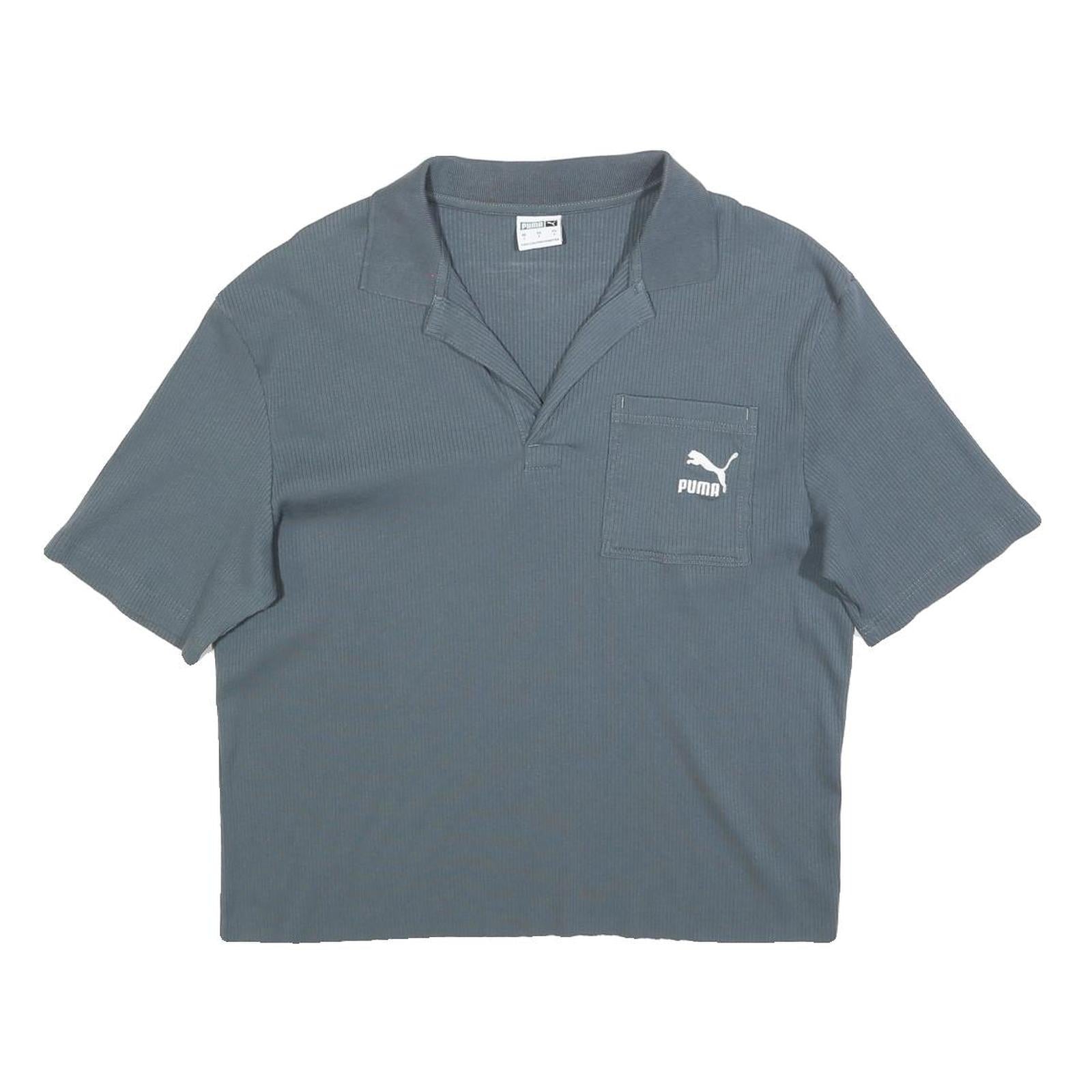 Buy PUMA Womens Grey Short Sleeve Plain Polo Shirt S Cotton Blend Casual Crop Top Refurbished - $24.69 PUMA Womens Grey Short Sleeve Plain Polo Shirt S Cotton Blend Casual Crop Top Refurbished - N/A refurbished available on Cerqular