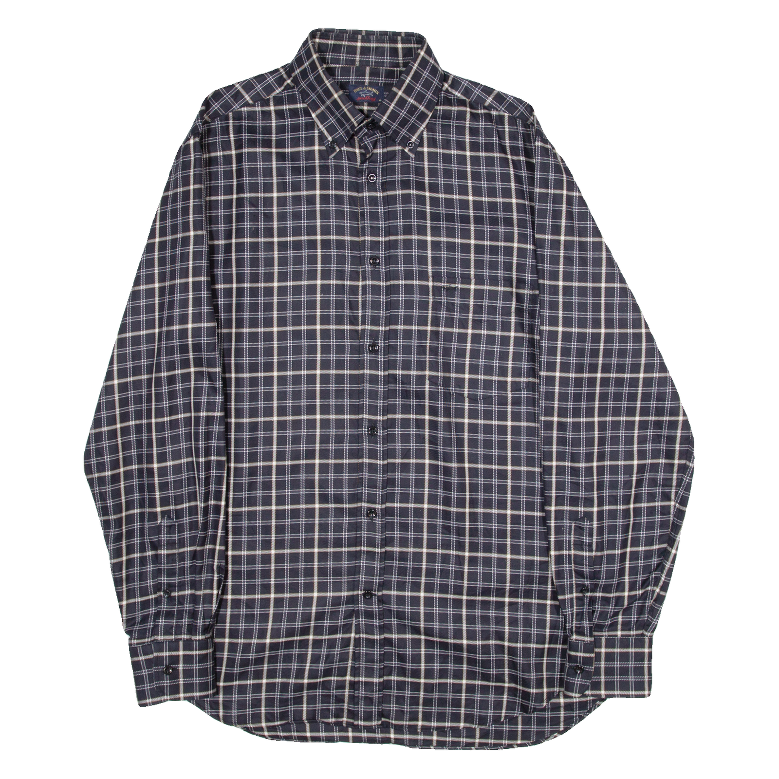 PAUL & SHARK Mens Shirt Black Check Long Sleeve M Refurbished - N/A refurbished available on Cerqular
