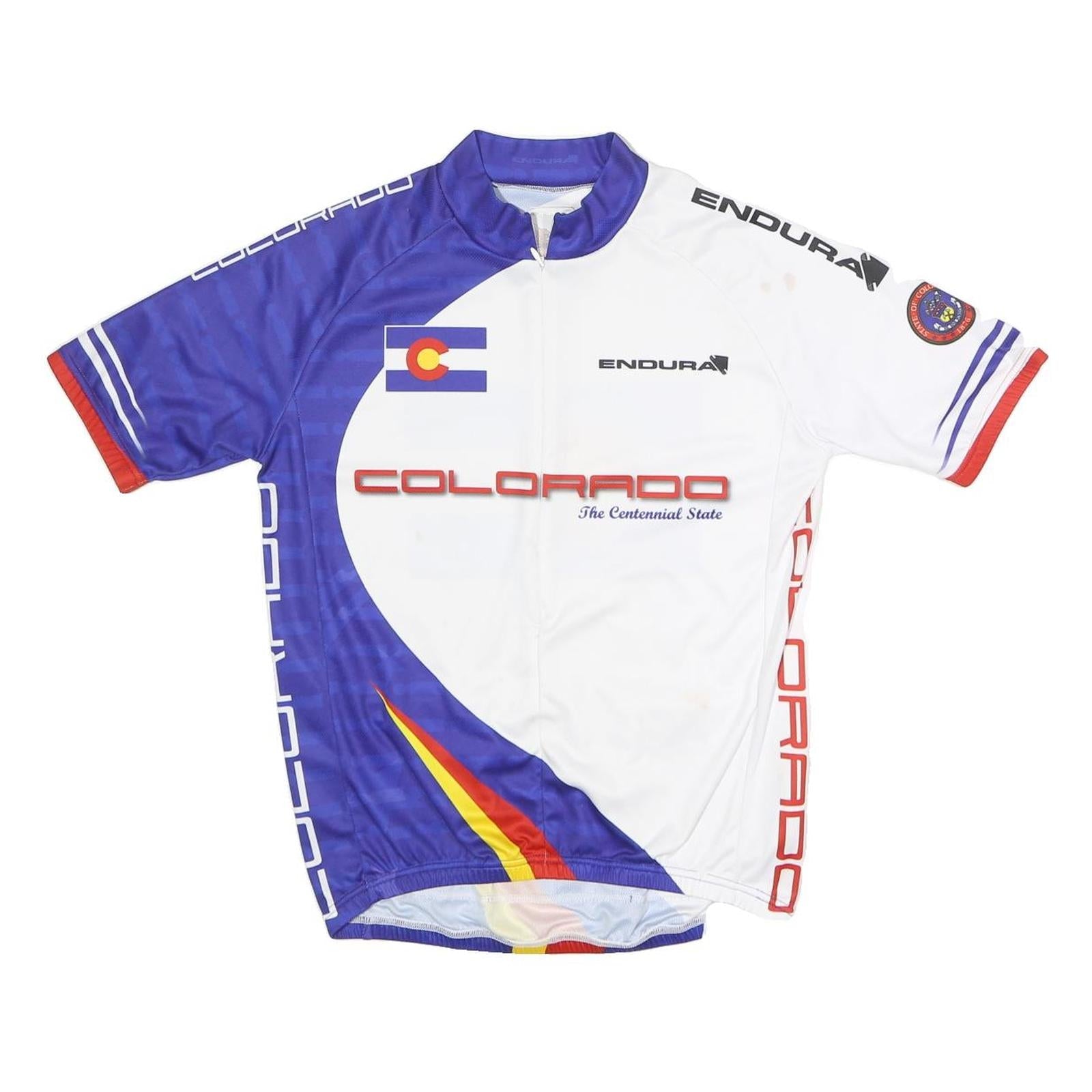 ENDURA Mens Blue & White Colorado Graphic T-Shirt S Short Sleeve Round Neck Refurbished - N/A refurbished available on Cerqular