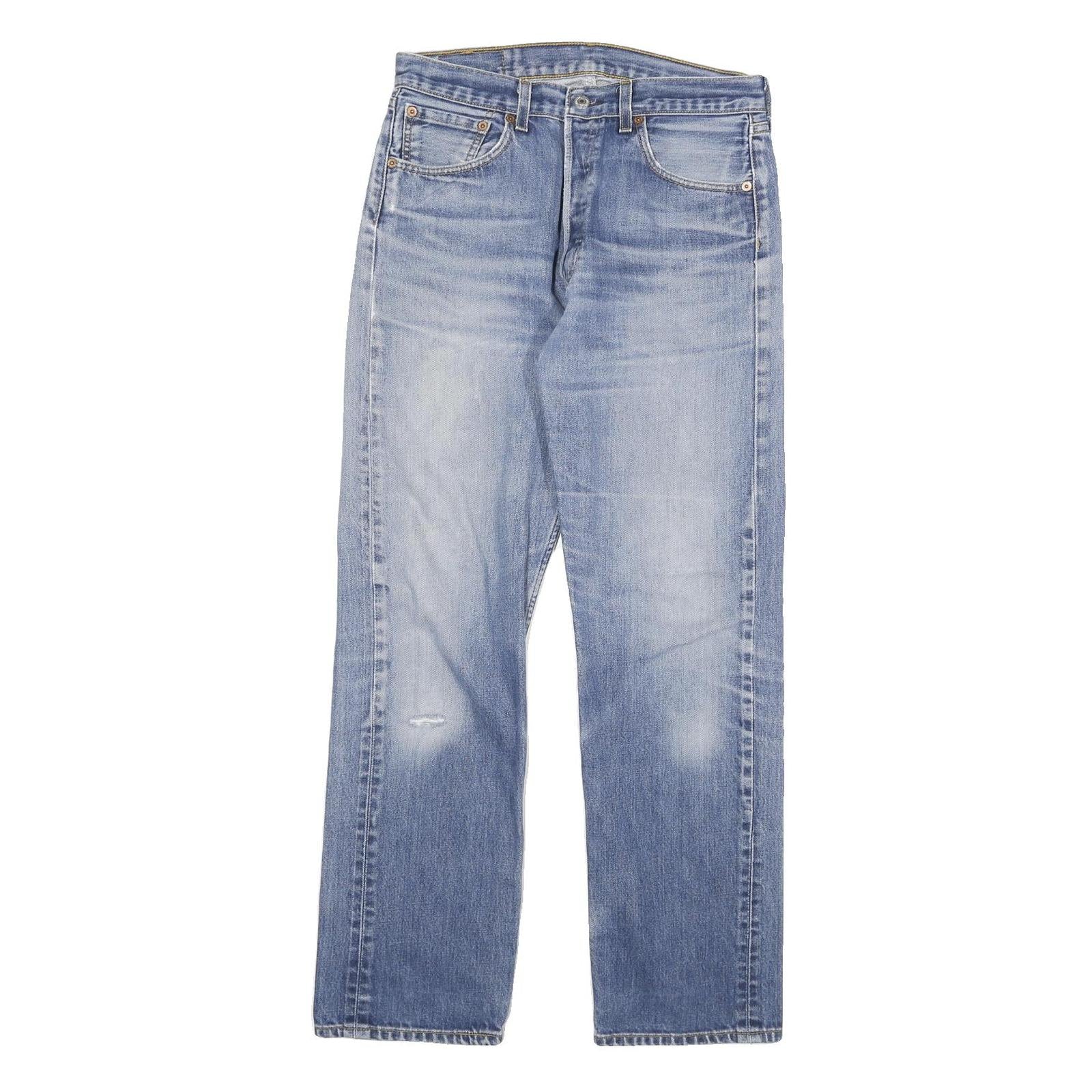 LEVI'S Mens Regular Fit Blue Denim Jeans W30 L30 Button Closure Classic Straight Refurbished - N/A refurbished available on Cerqular