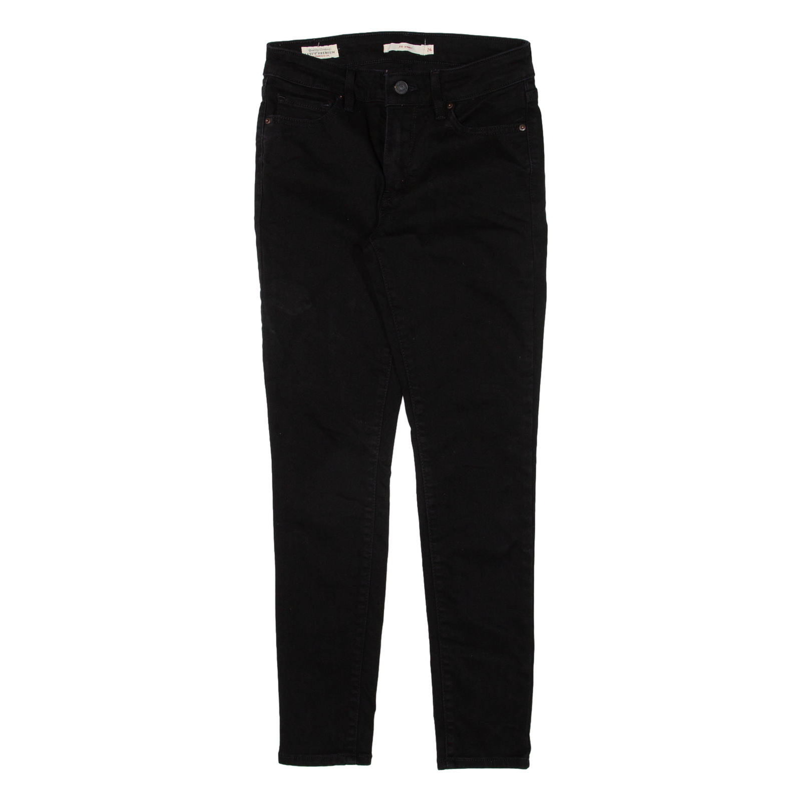 LEVI'S 711 BIG E Womens Trousers Black Slim Skinny W26 L28 Refurbished - N/A refurbished available on Cerqular