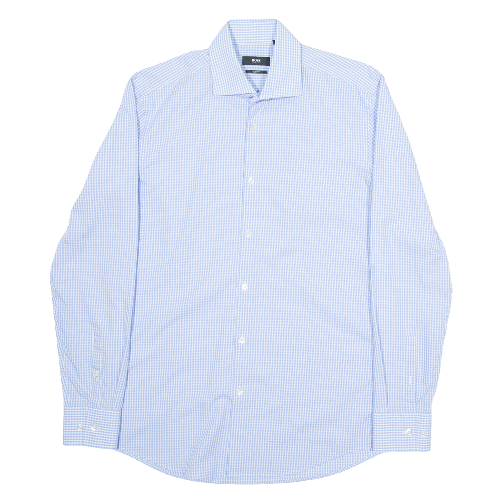 Buy BOSS Slim Fit Mens Shirt Blue Check Long Sleeve M Refurbished - $28.59 BOSS Slim Fit Mens Shirt Blue Check Long Sleeve M Refurbished - N/A refurbished available on Cerqular