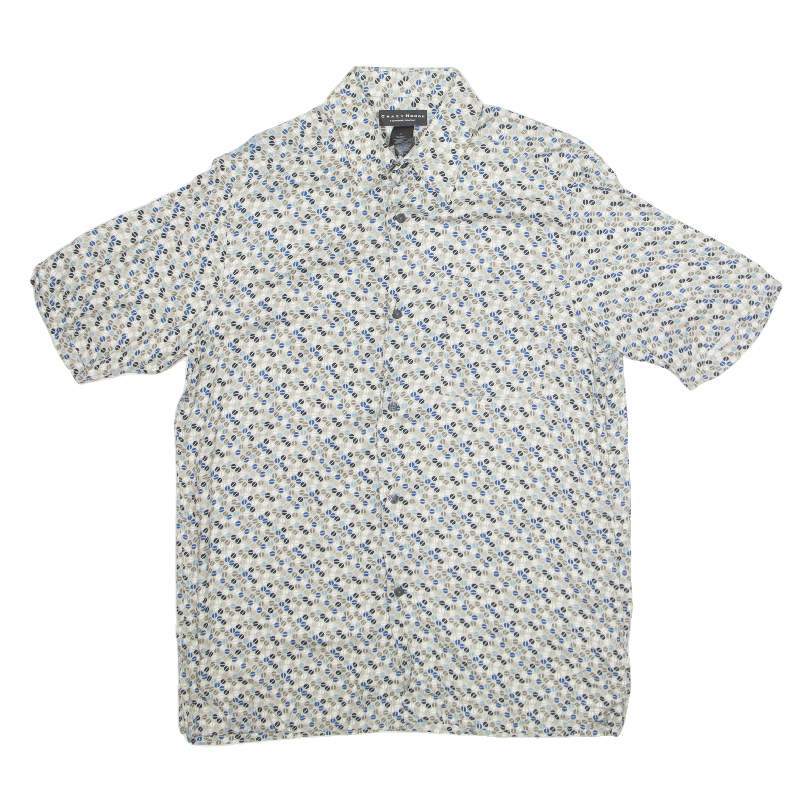 CRAZY HORSE Mens Shirt Grey Spotted M Refurbished - N/A refurbished available on Cerqular