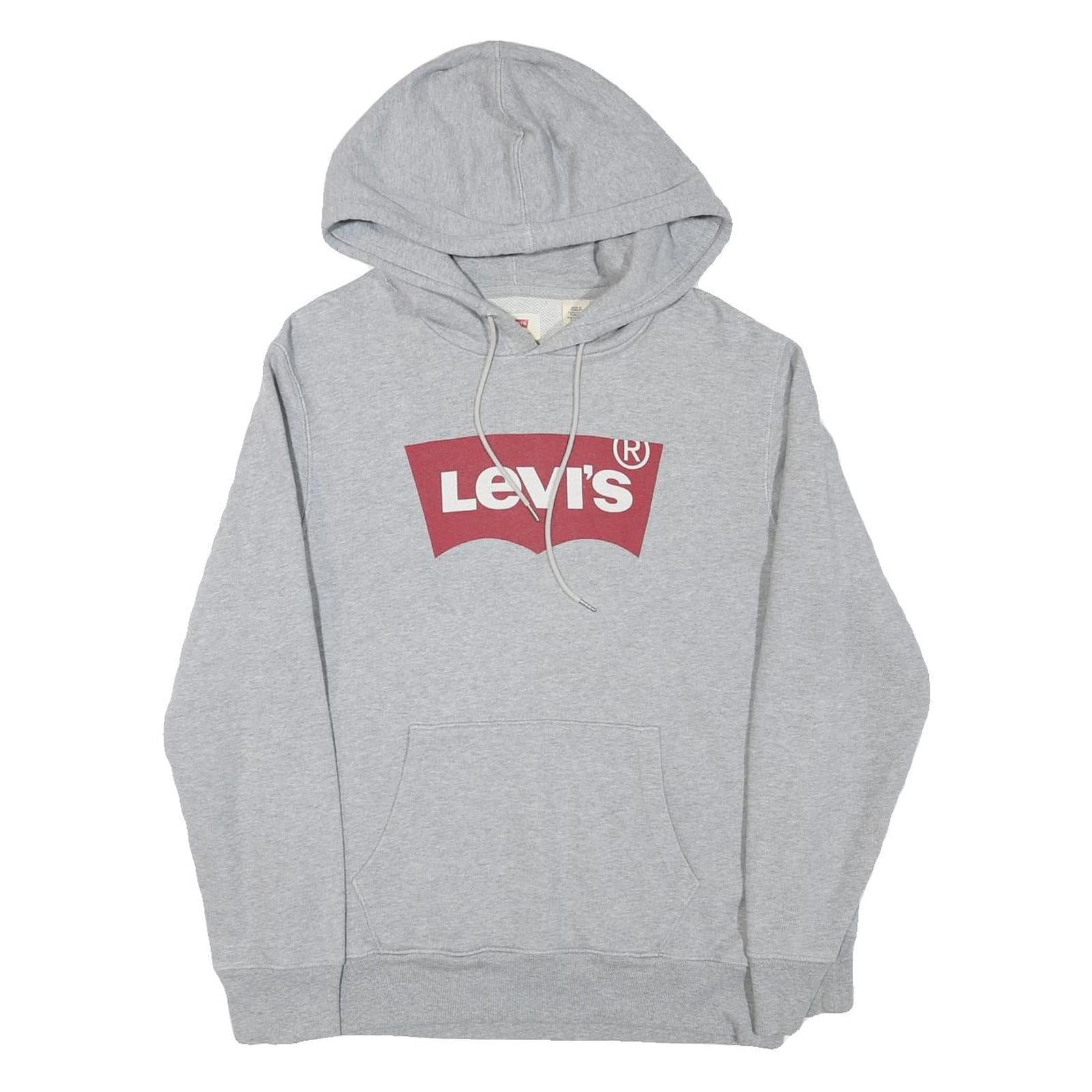 LEVI'S Mens Grey Hoodie S Cotton Blend Pullover Casual Sweatshirt Refurbished - N/A refurbished available on Cerqular