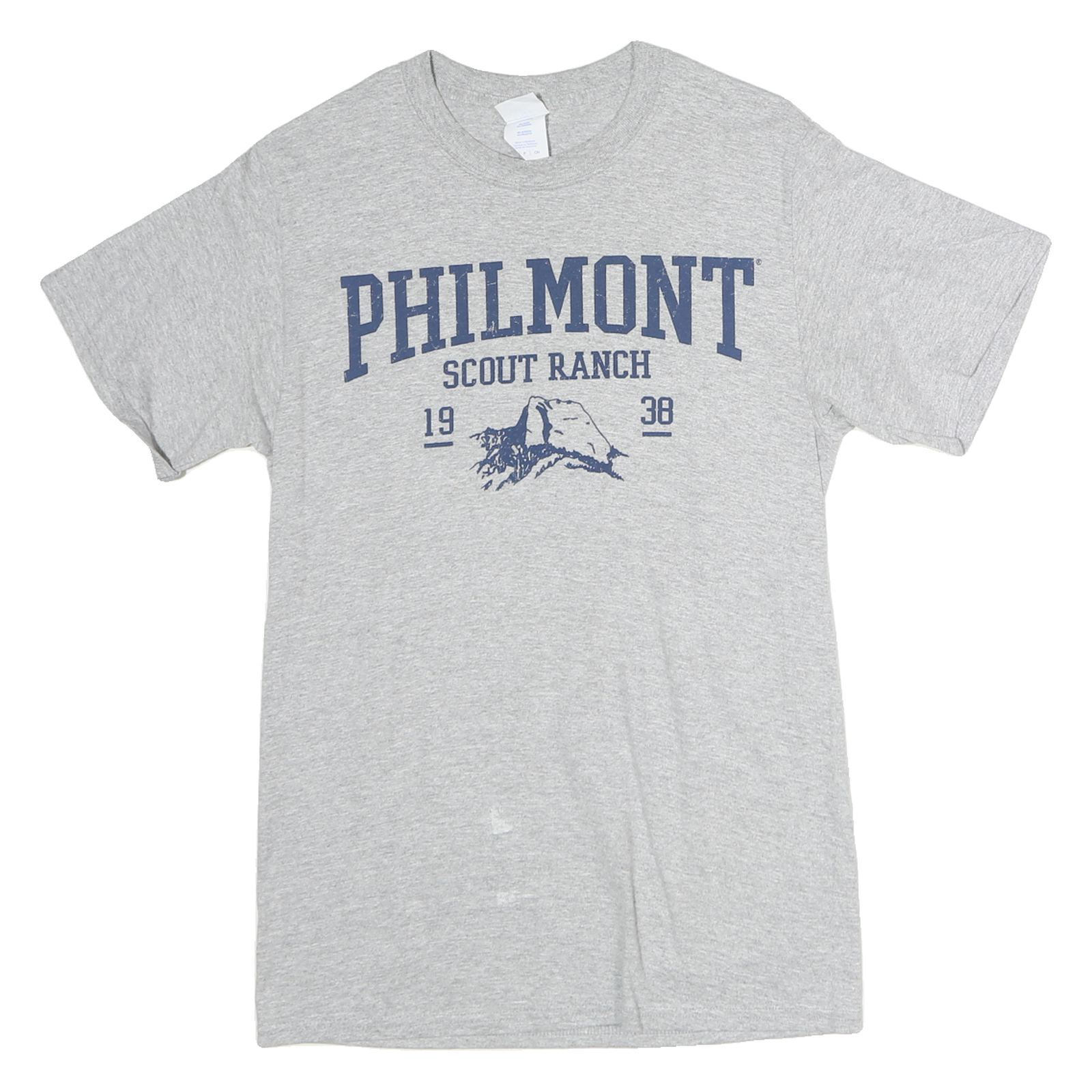PORT & COMPANY Mens Grey Philmont Scout Ranch Graphic T-Shirt S Crew Neck Short Refurbished - N/A refurbished available on Cerqular
