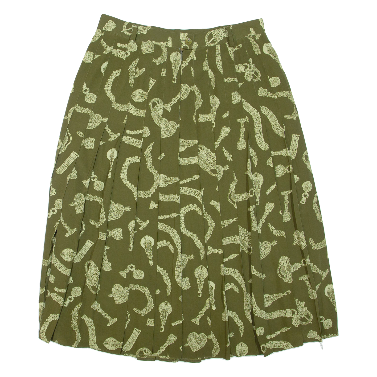 Womens Pleated Skirt Green Midi M Refurbished - N/A refurbished available on Cerqular