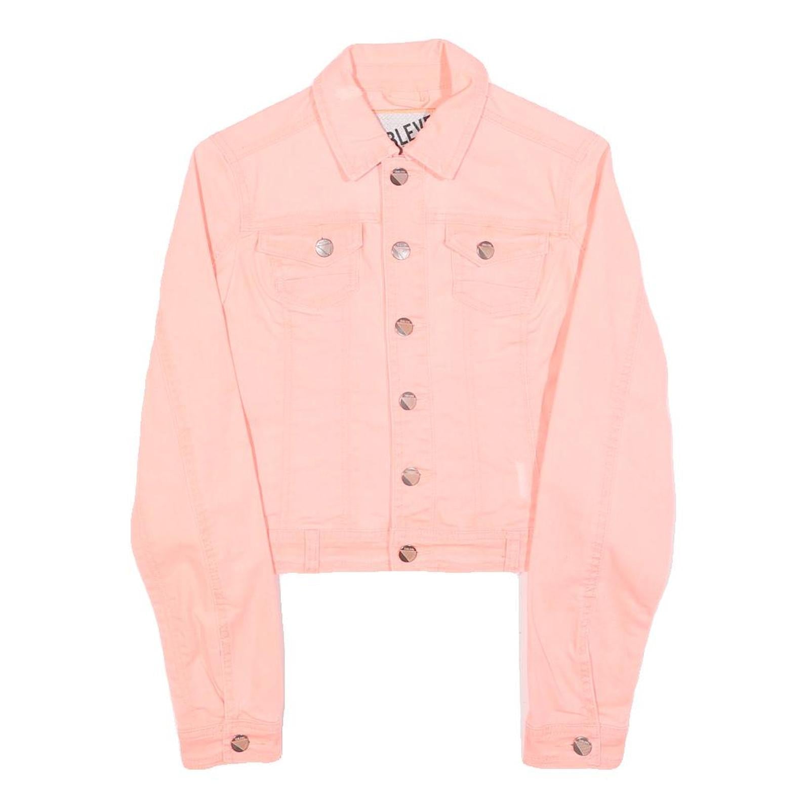 SUBLEVEL Womens Pink Cotton Blend Button Jacket XS Casual Seasonal Style Refurbished - N/A refurbished available on Cerqular