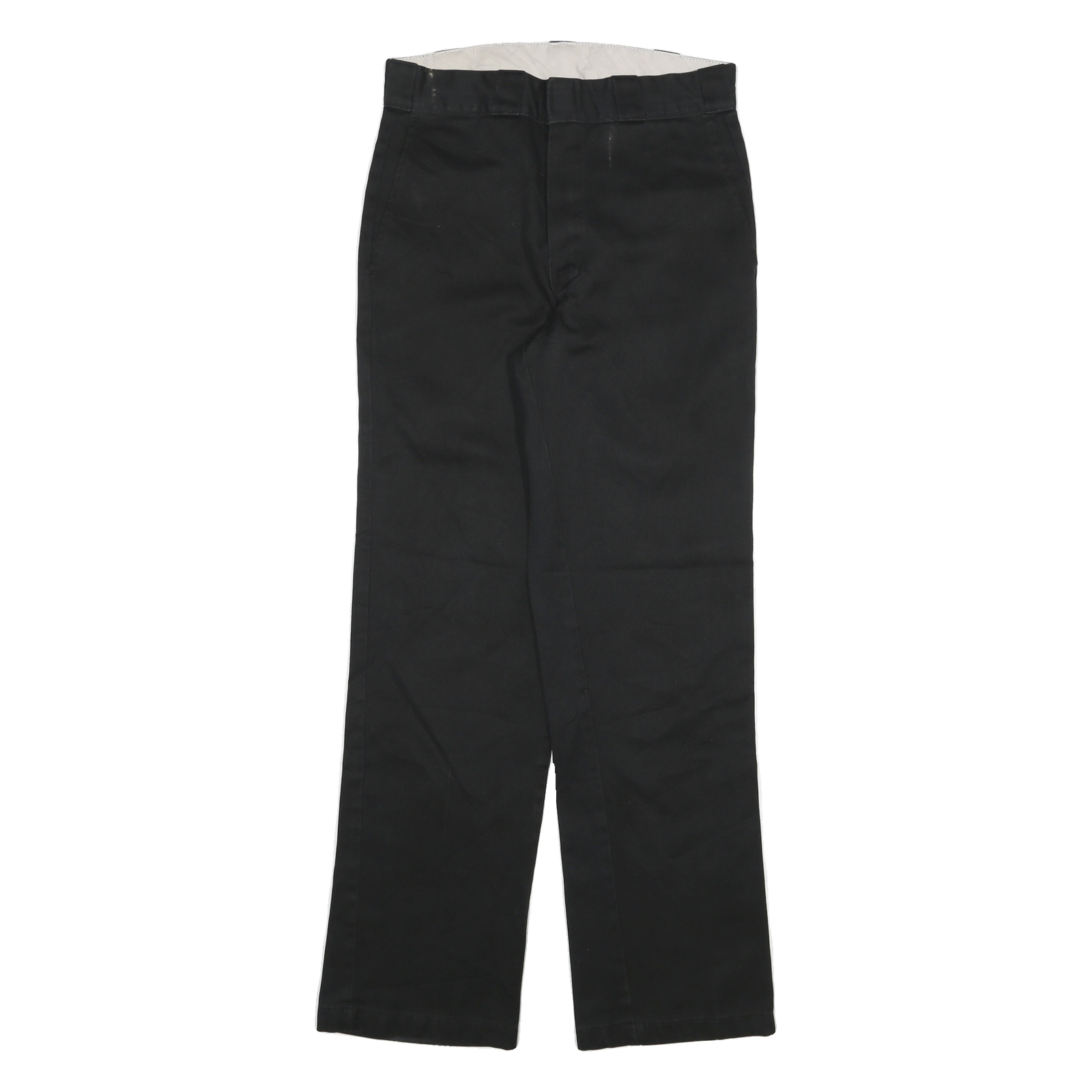 DICKIES Mens Cotton Blend Black Regular Fit Straight Leg Trousers W28 L30 Refurbished - N/A refurbished available on Cerqular