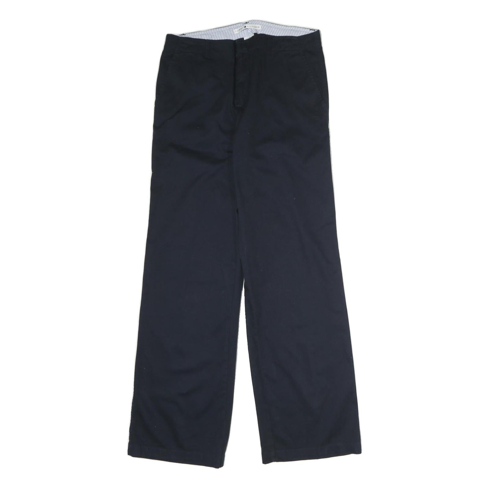 TOMMY HILFIGER Mens Cotton Blend Navy Relaxed Straight Trousers W32 L33 Casual Refurbished - N/A refurbished available on Cerqular