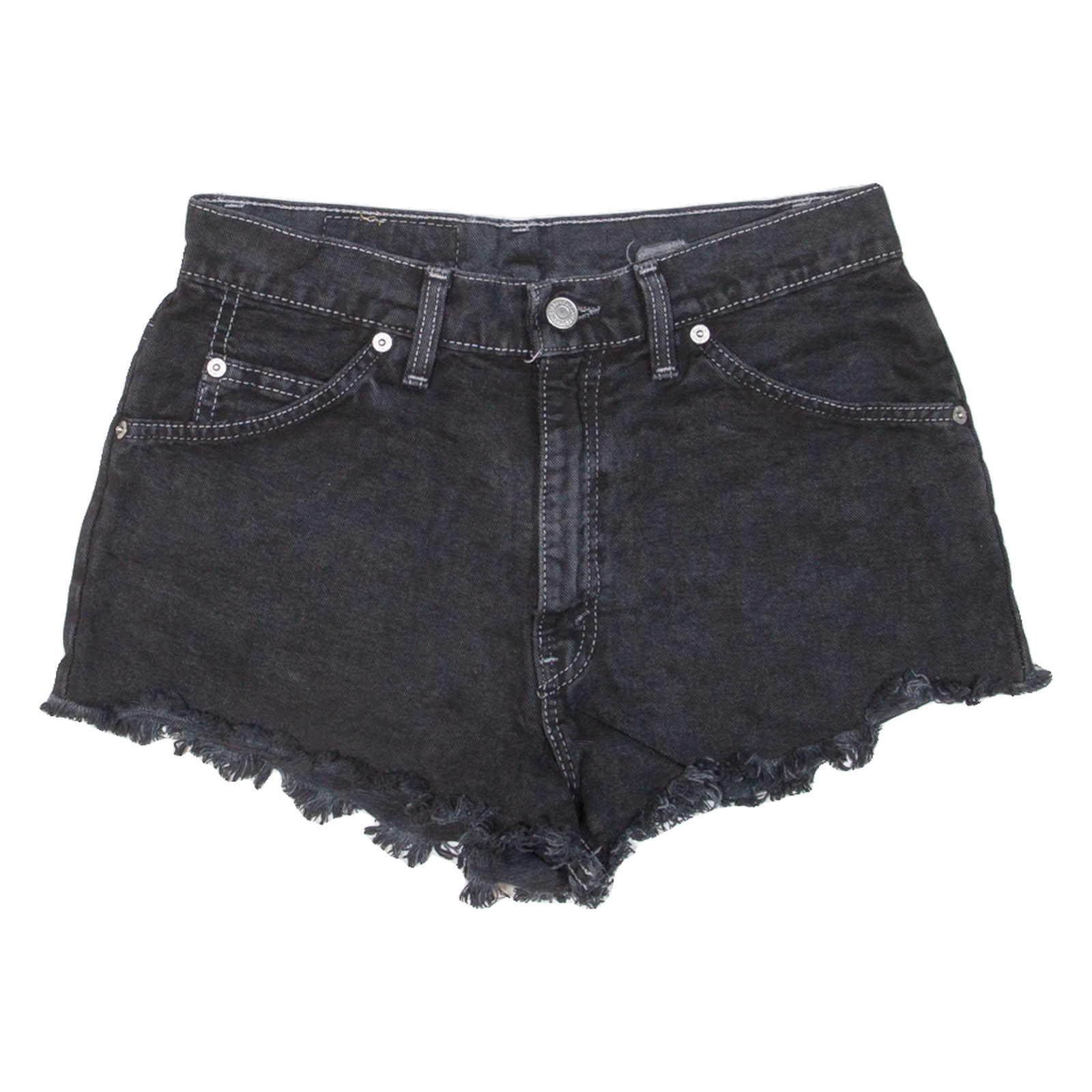 LEVI'S Womens Denim Shorts Black M W30 Refurbished - N/A refurbished available on Cerqular
