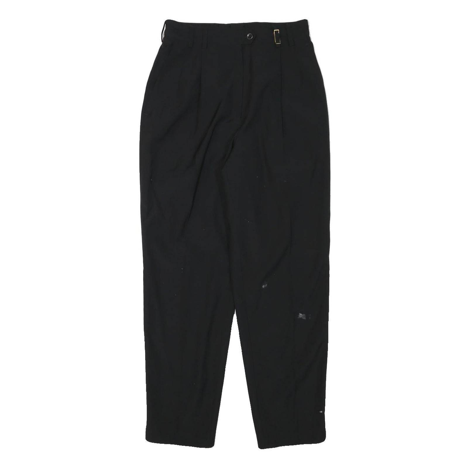 ZERRES Womens Wool Blend Black Relaxed Tapered Trousers W26 L28 Classic Style Refurbished - N/A refurbished available on Cerqular