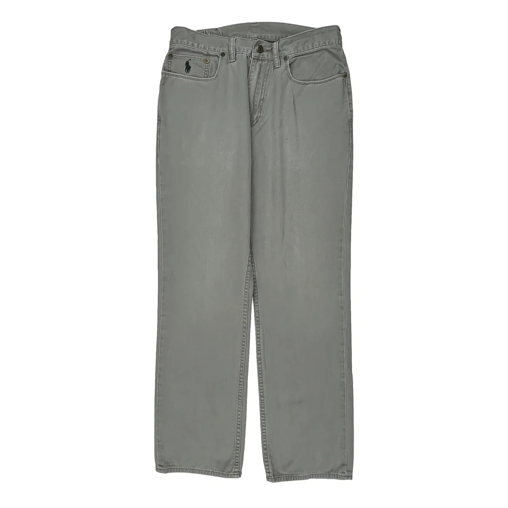 Polo By Ralph Lauren Trousers - 31W 32L Grey Cotton Refurbished - Thrifted (note: this is a term often used to describe second- refurbished available on Cerqular