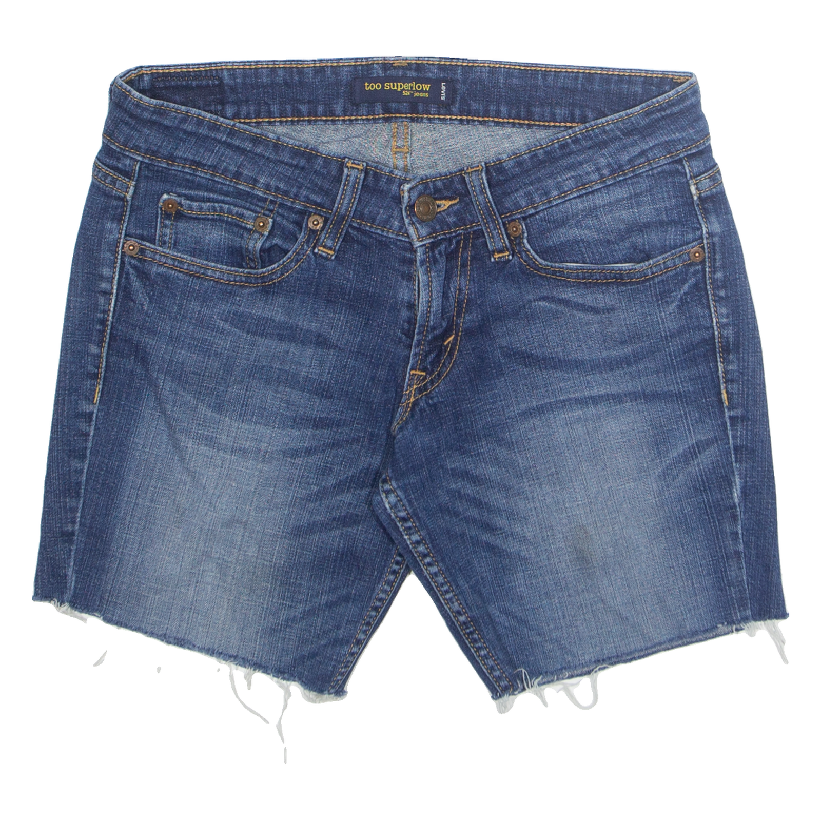 LEVI'S 524 Cut Off Low Rise Womens Denim Shorts Blue M W30 Refurbished - N/A refurbished available on Cerqular
