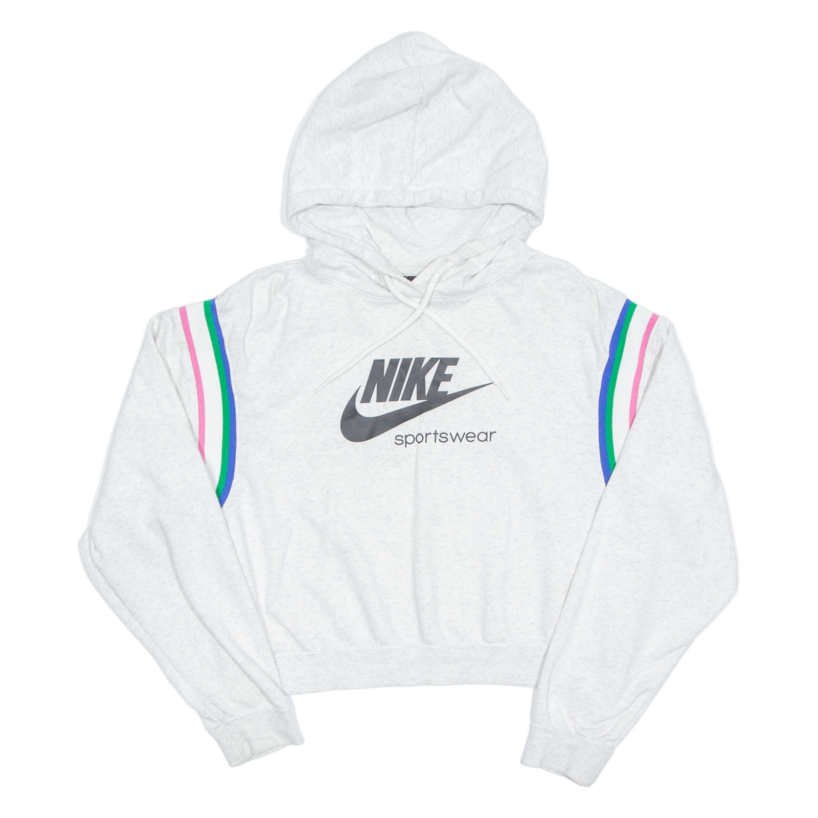 NIKE Cropped Womens Grey Hoodie XS Refurbished - N/A refurbished available on Cerqular