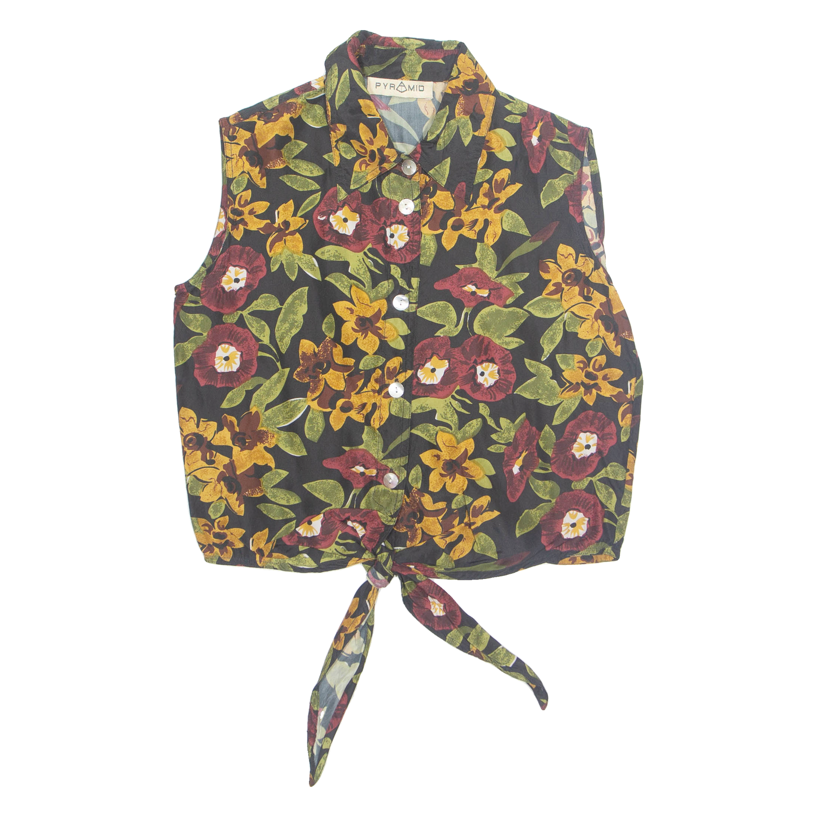 Womens Printed Blouse Black Sleeveless Floral M Refurbished - N/A refurbished available on Cerqular