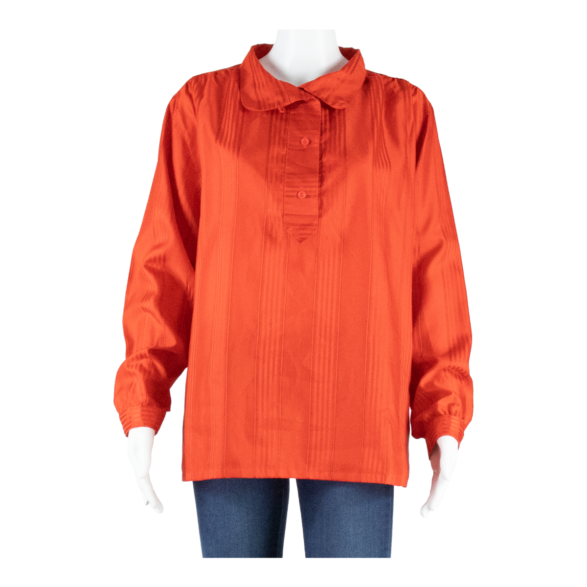 Womens Shirt Red Collared Long Sleeve Striped XL Refurbished - N/A refurbished available on Cerqular