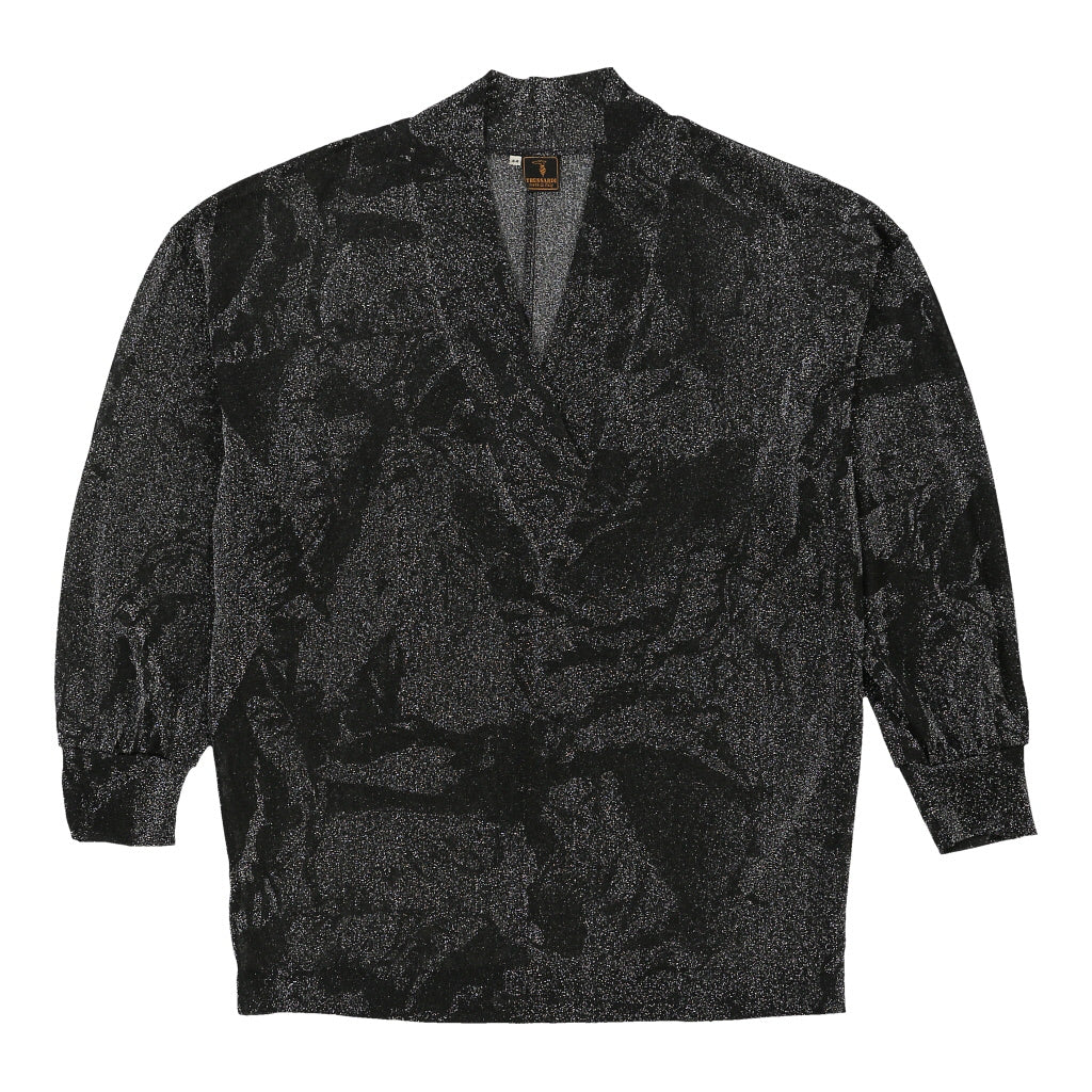 Buy Trussardi Sheer Long Sleeve Top - Large Black Viscose Blend Refurbished - $30.14 Trussardi Sheer Long Sleeve Top - Large Black Viscose Blend Refurbished - Thrifted (note: this is a term often used to describe second- refurbished available on Cerqular