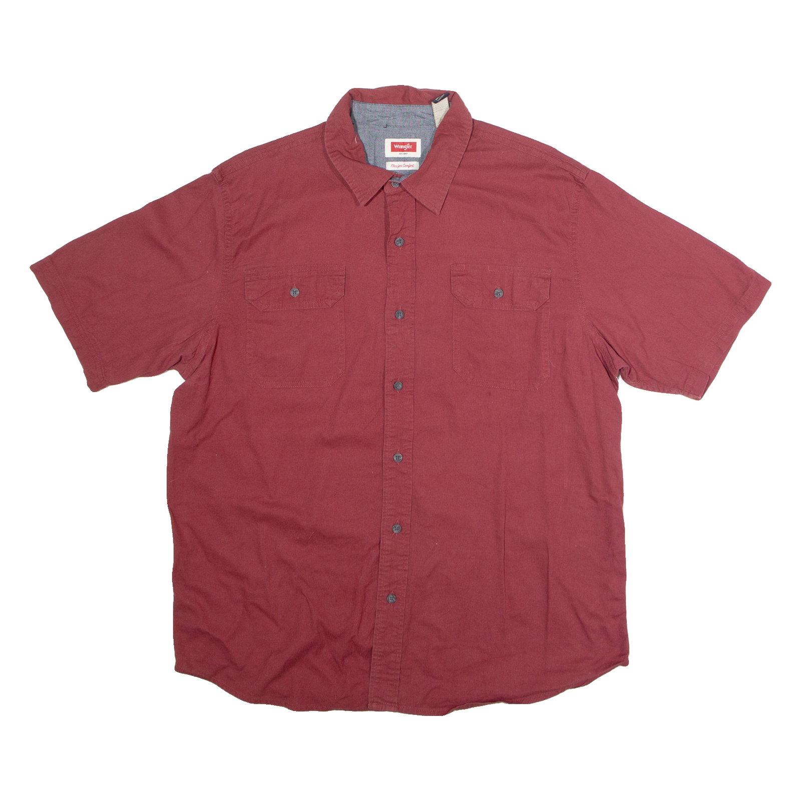 WRANGLER Mens Plain Shirt Red 90s XL Refurbished - N/A refurbished available on Cerqular