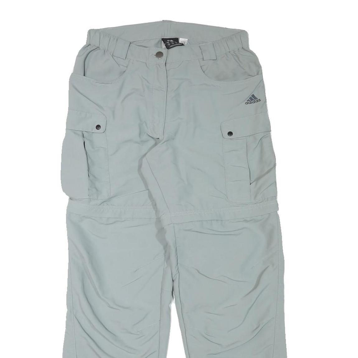 ADIDAS Womens Polyester Blend Light Grey Relaxed Cargo Trousers W28 L29 Refurbished - N/A refurbished available on Cerqular