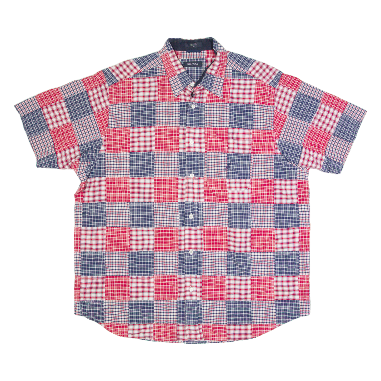 Buy NAUTICA Mens Shirt Red Patchwork XL Refurbished - $23.39 NAUTICA Mens Shirt Red Patchwork XL Refurbished - N/A refurbished available on Cerqular