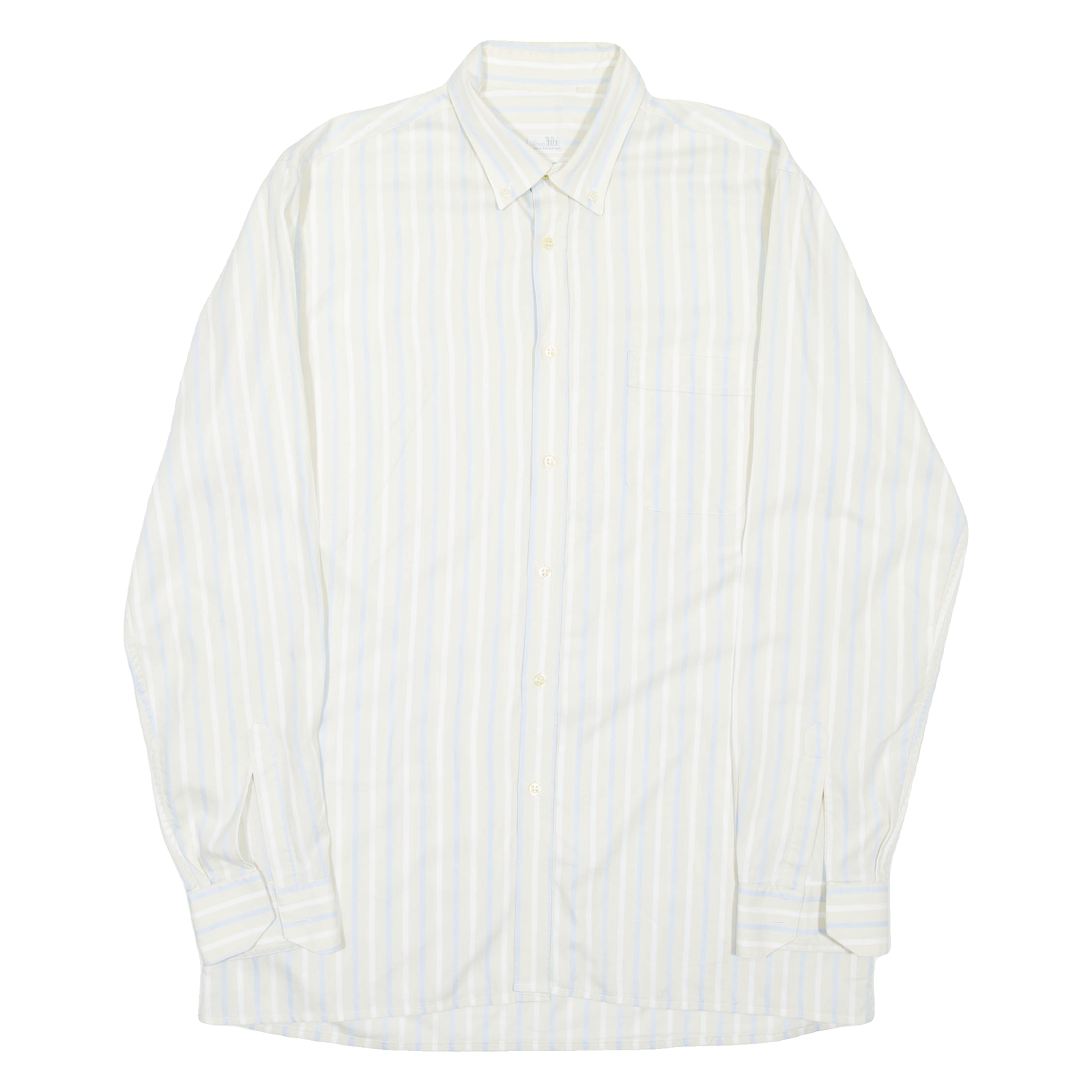 LINEO Mens Shirt Beige Striped Long Sleeve L Refurbished - N/A refurbished available on Cerqular