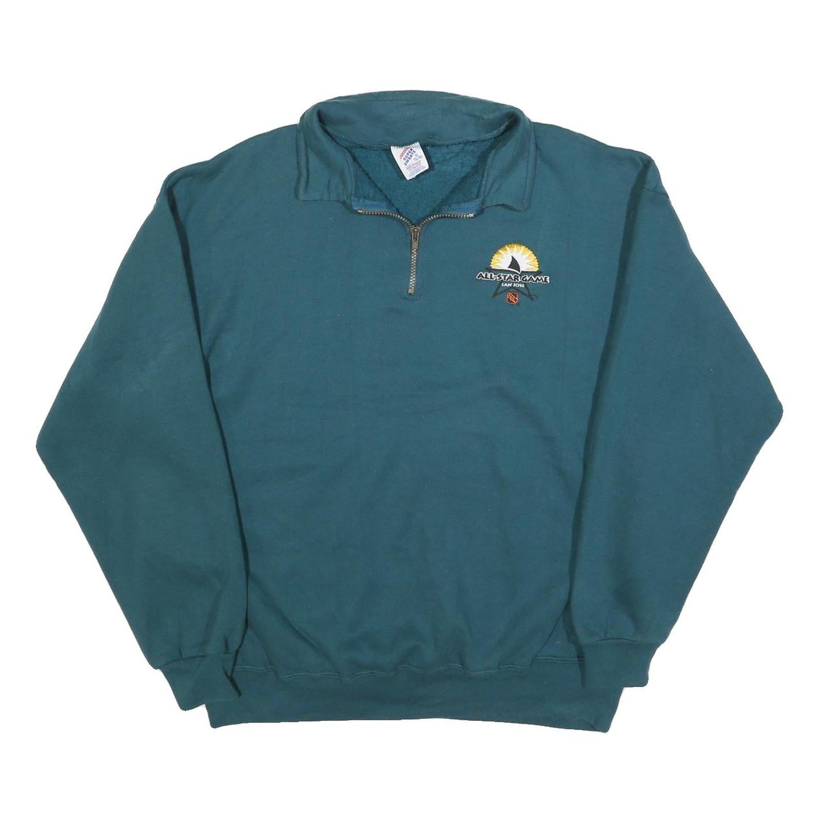 JERZEES Mens Blue 1/4 Zip Sweatshirt XL All Star Game San Jose Casual Refurbished - N/A refurbished available on Cerqular