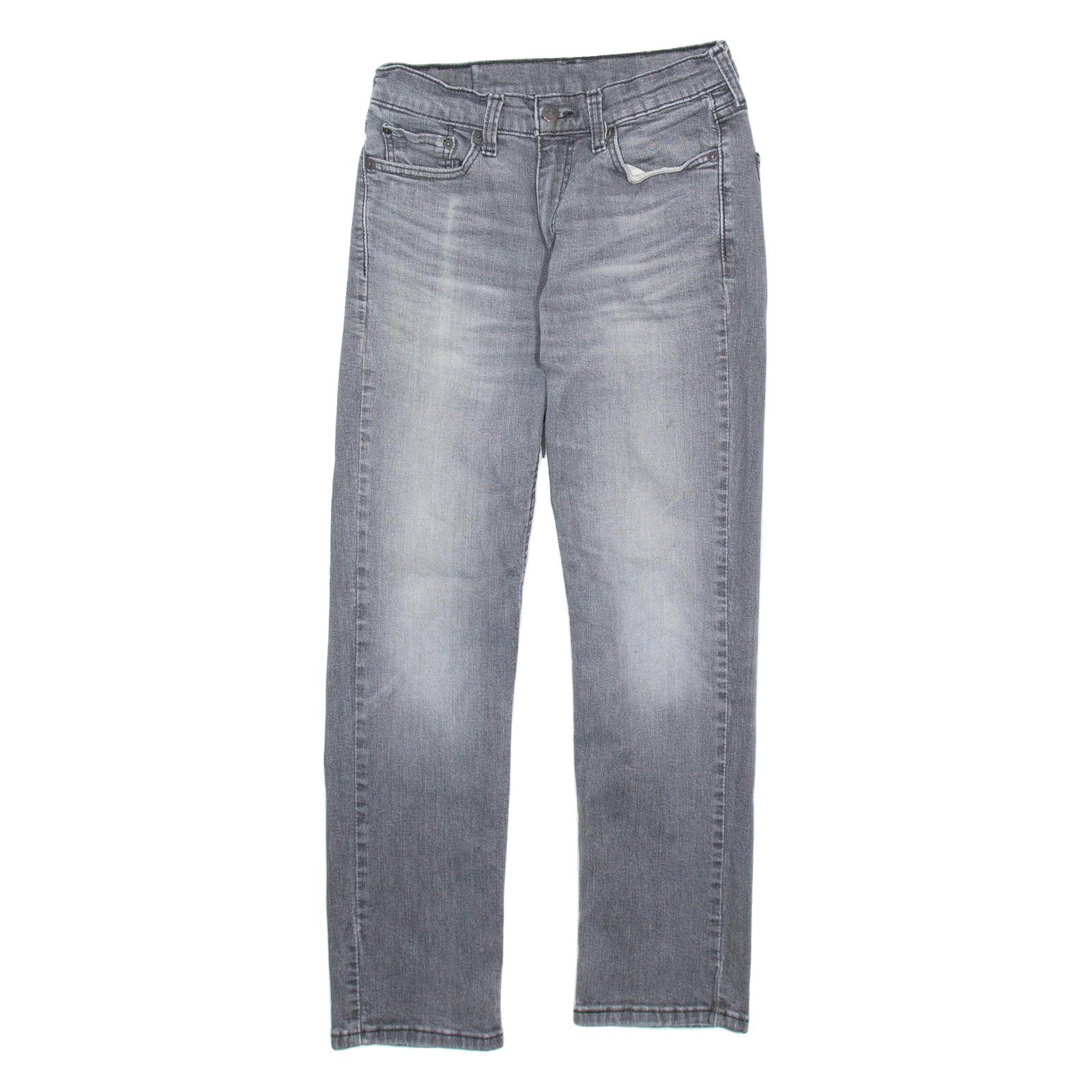 LEVI'S 514 Jeans Mens Grey Regular Straight W26 L30 Refurbished - N/A refurbished available on Cerqular