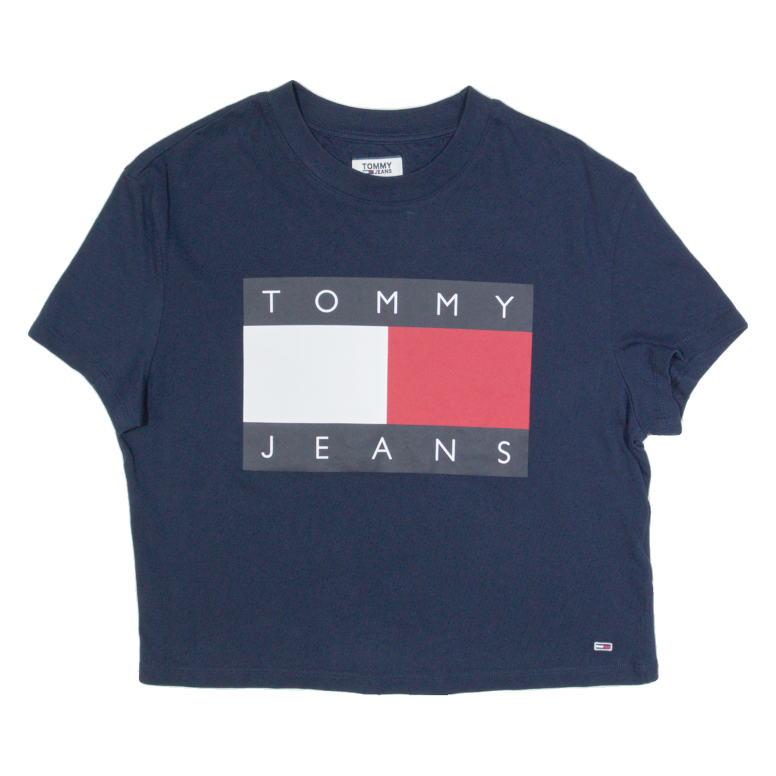TOMMY JEANS Cropped Womens T-Shirt Blue S Refurbished - N/A refurbished available on Cerqular