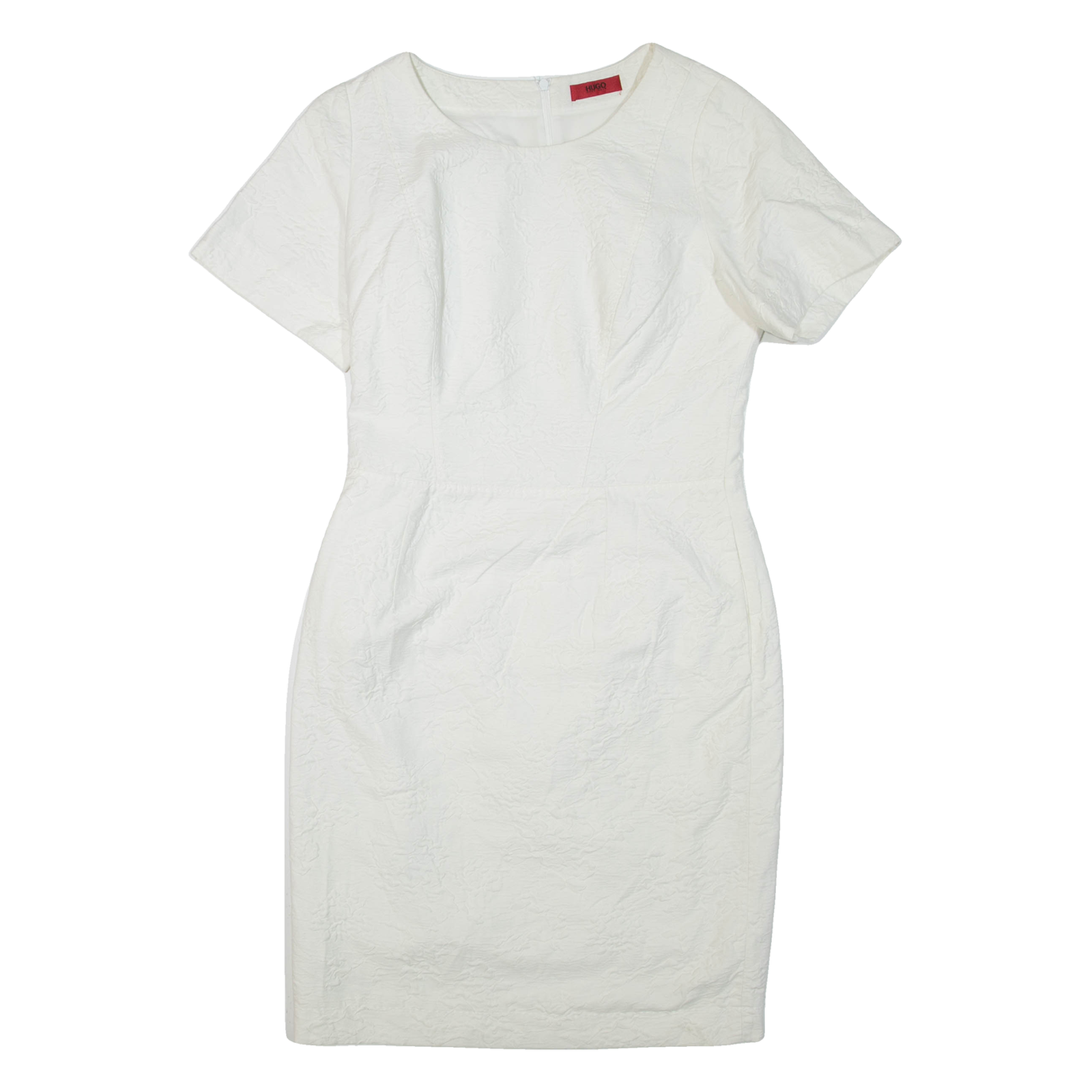 HUGO BOSS Womens Day Dress White Short Sleeve Short UK 10 Refurbished - N/A refurbished available on Cerqular