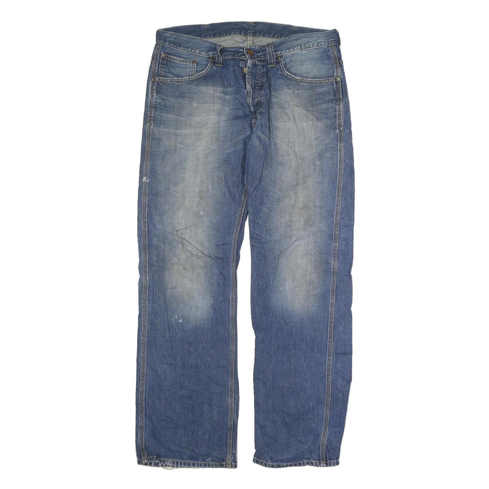 Buy CARHARTT Mens Regular Fit Blue Denim Jeans W33 L34 Faded Button Closure Classic Refurbished - $49.39 CARHARTT Mens Regular Fit Blue Denim Jeans W33 L34 Faded Button Closure Classic Refurbished - N/A refurbished available on Cerqular