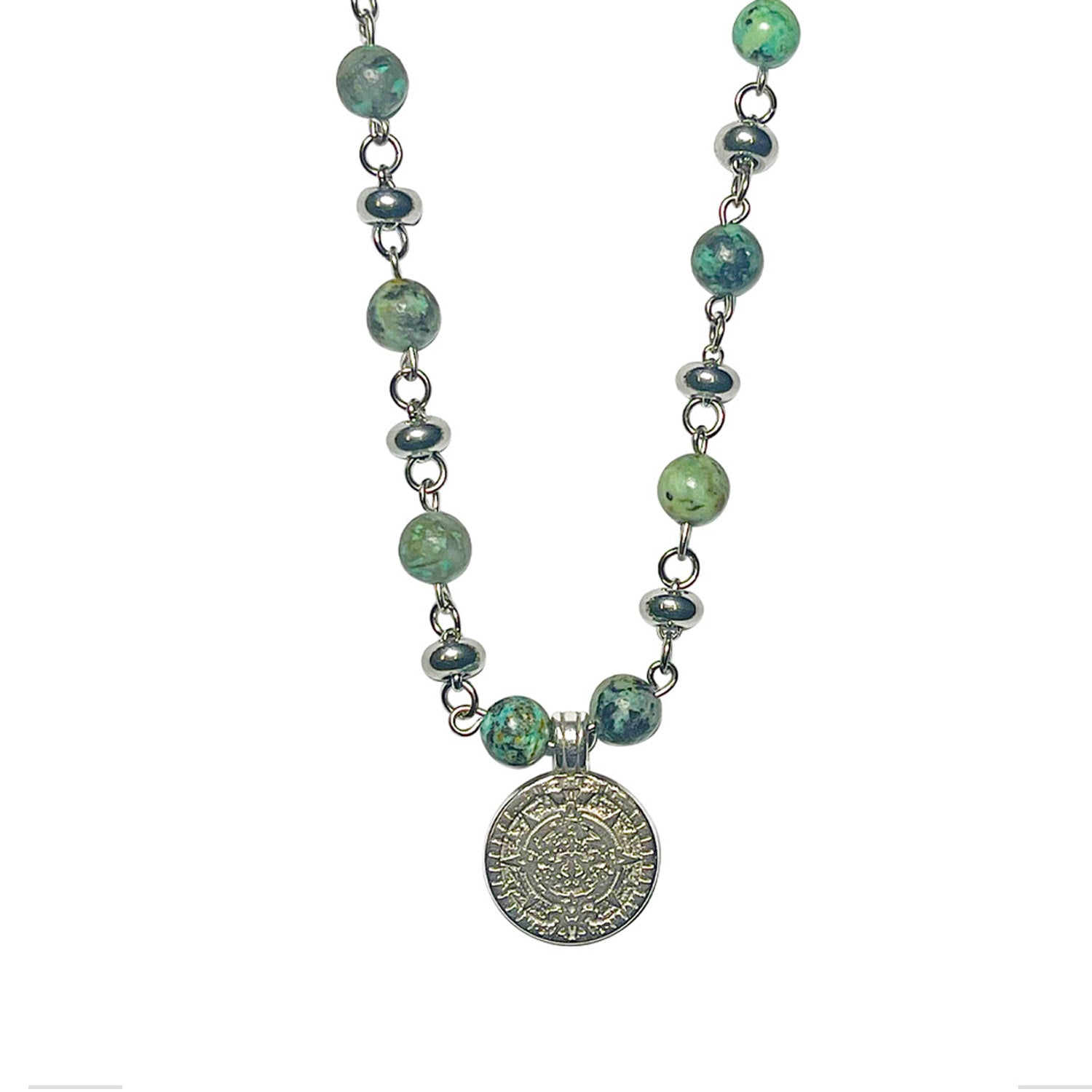 Buy African Turquoise Coin Necklace Refurbished - $165.00 African Turquoise Coin Necklace Refurbished - N/A (Note: There is no well-known brand with this name refurbished available on Cerqular